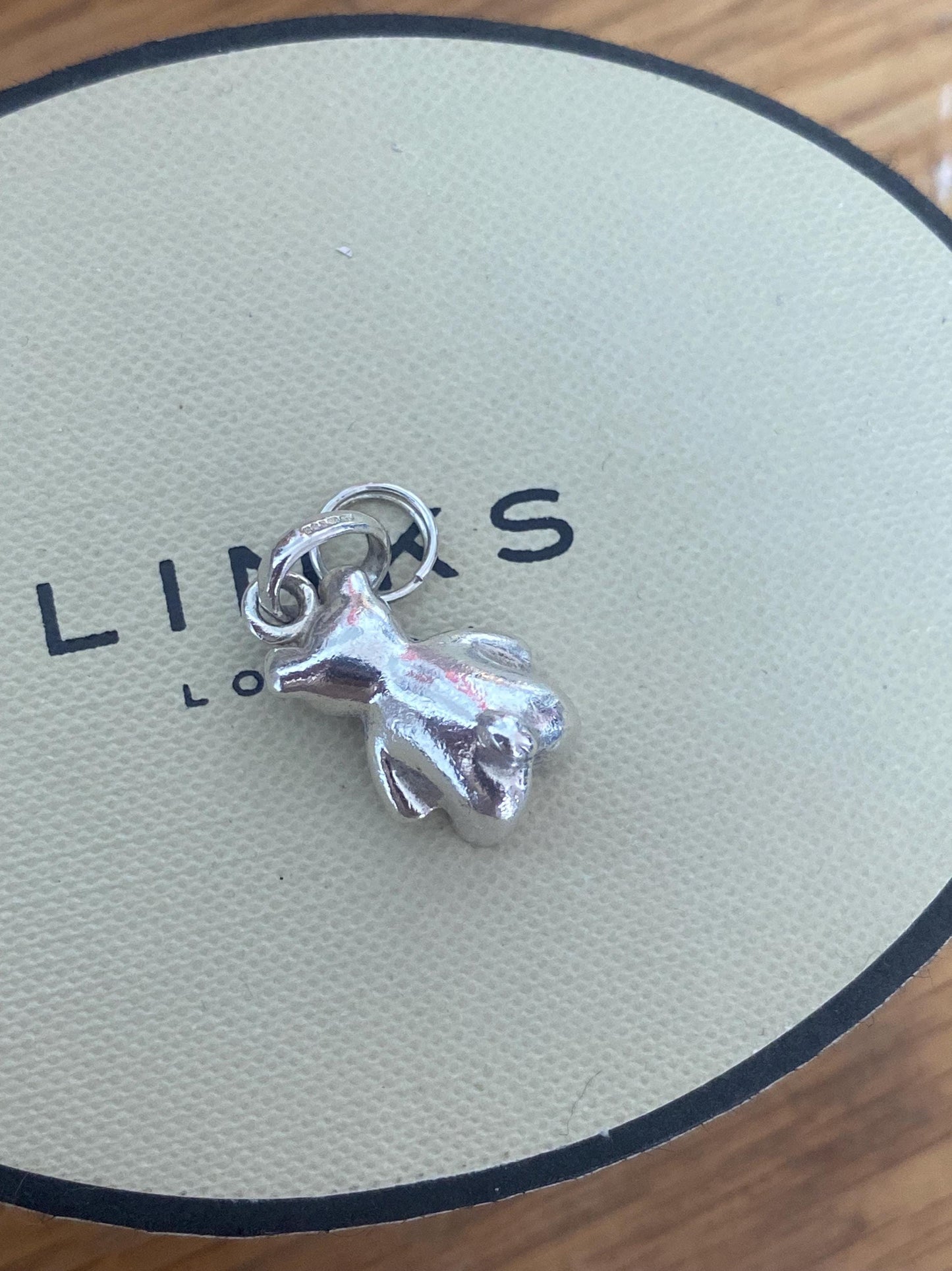 Adorable Links of London Teddy Bear Charm, Sterling Silver, Stamped, Hallmarked
