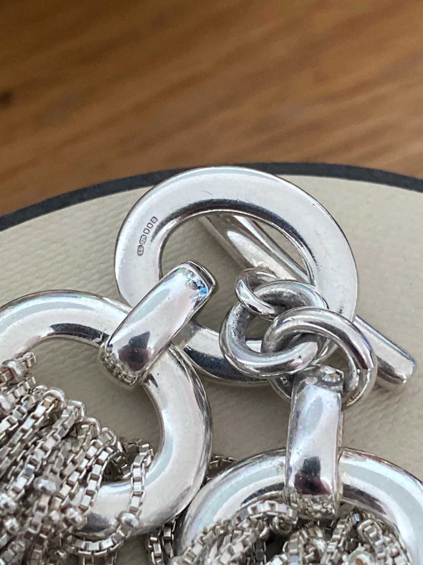 Gorgeous very rare Links Of London Sterling Silver Raindance Multi Chain Toggle Bracelet, Vintage, Genuine