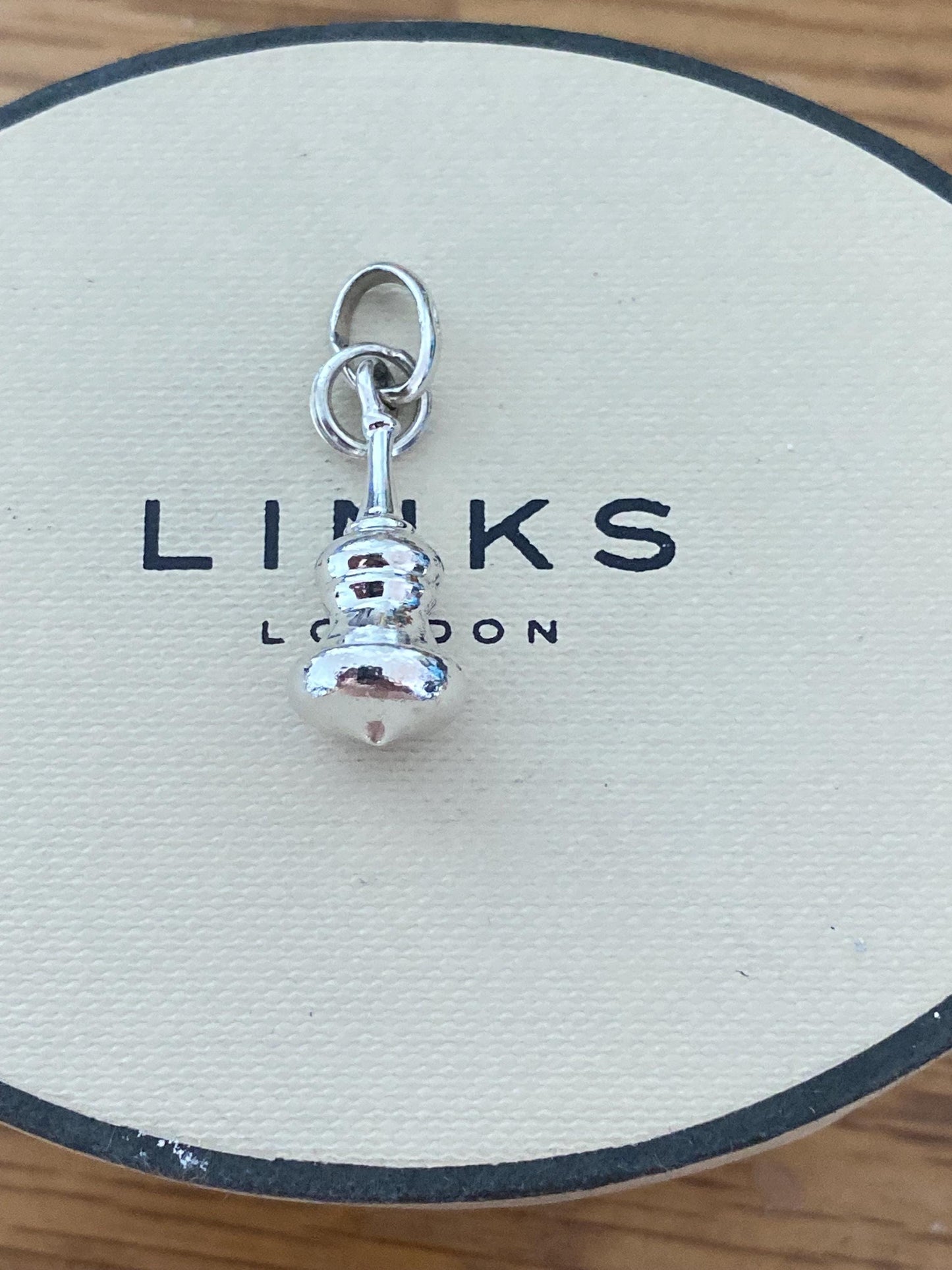 Beautiful very rare hallmarked Links of London sterling silver anoushka dome charm, genuine