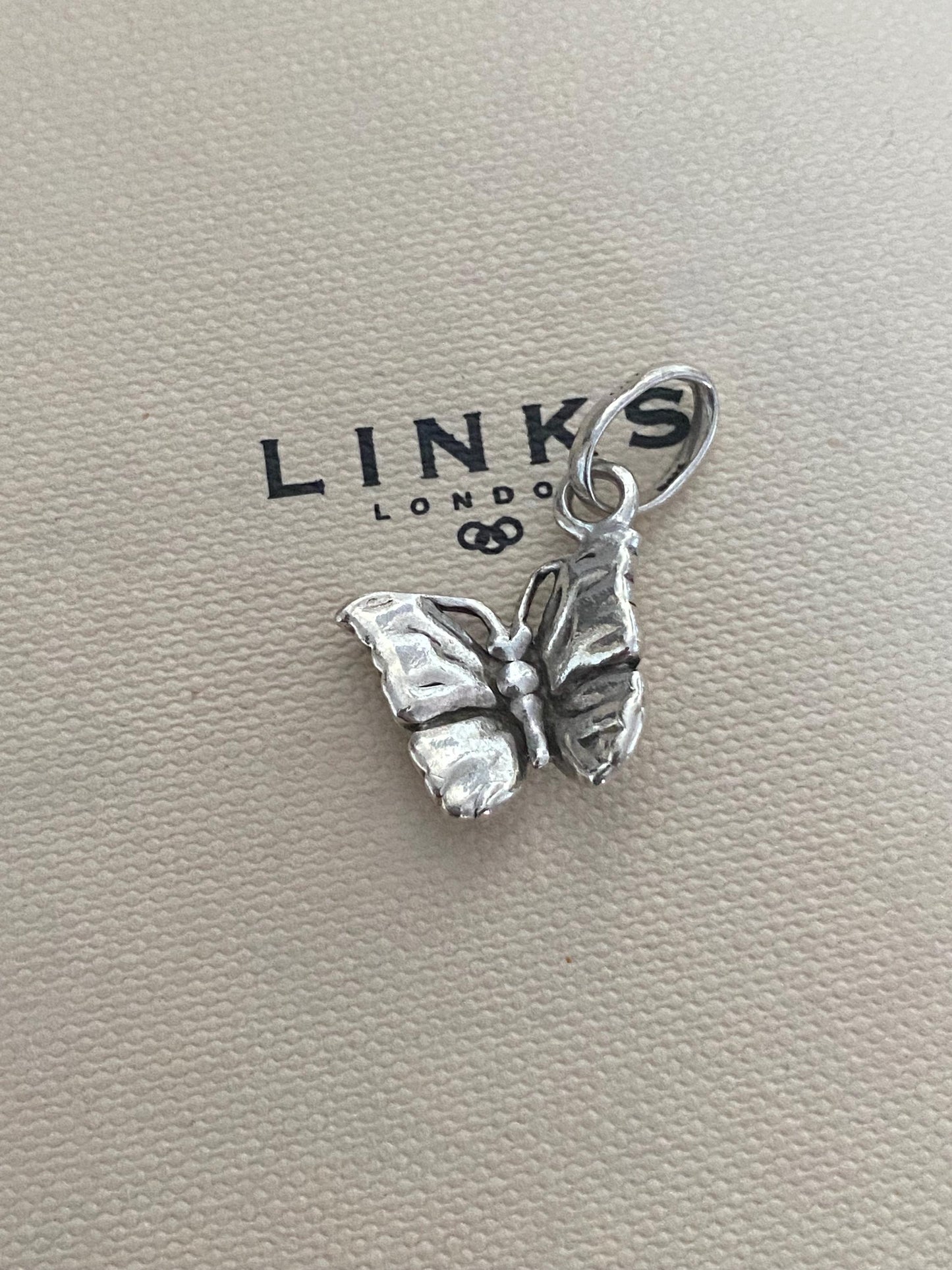 cute genuine rare Links of London sterling silver butterfly charm