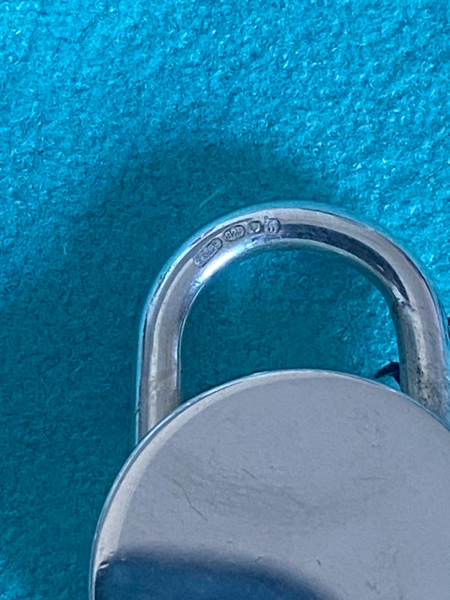 Very rare Tiffany & Co 1837 sterling silver circle padlock charm, Assay hallmarked, Genuine