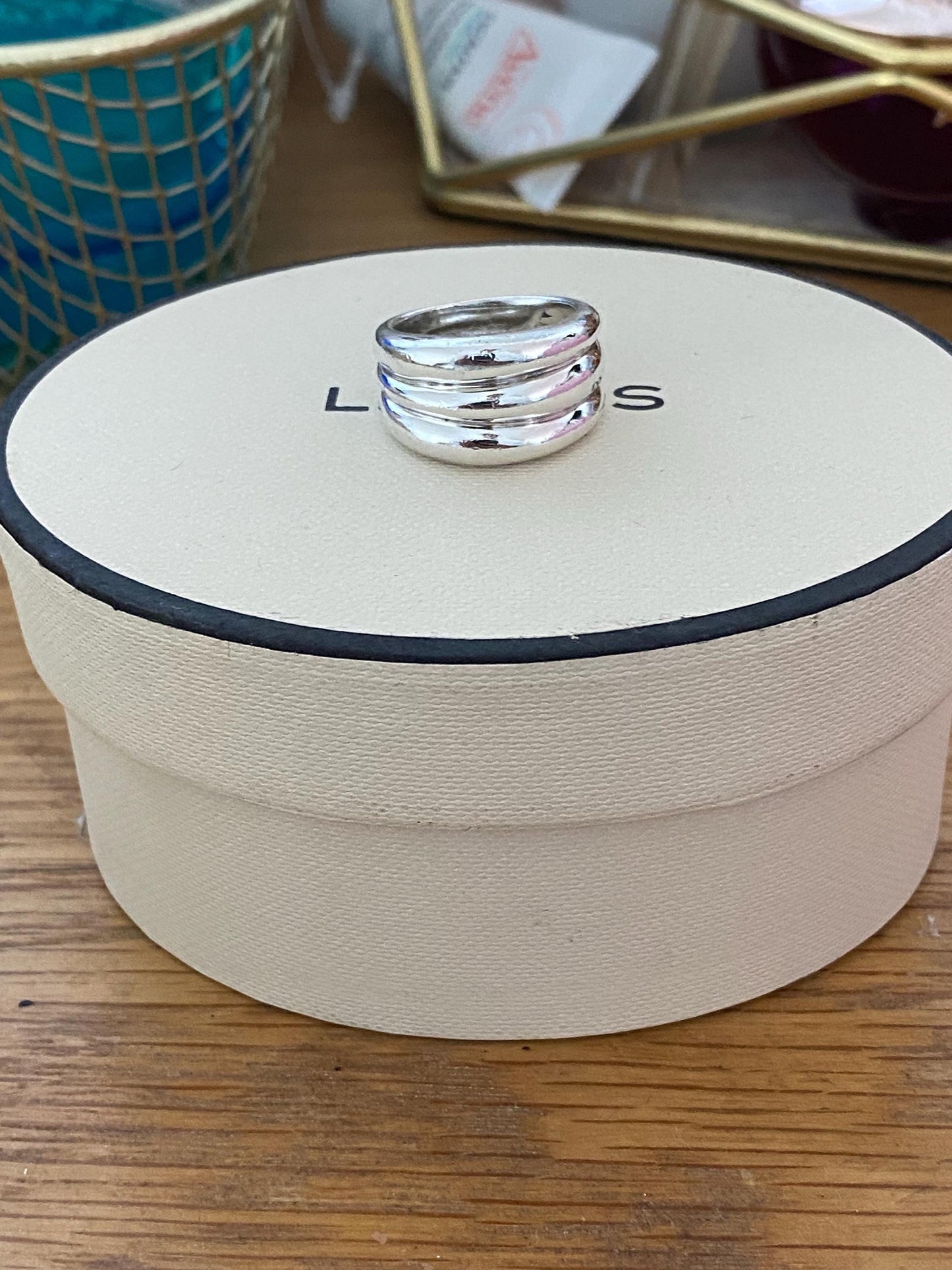 Links of London Hope Silver Triple Stack Ring, Size UK L, Genuine