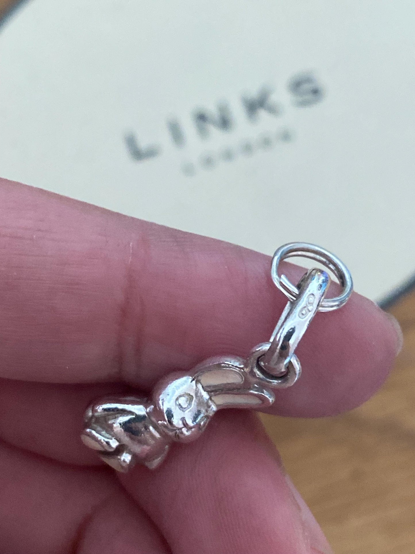 Genuine Links Of London Sterling Silver bunny Vintage charm, super cute!