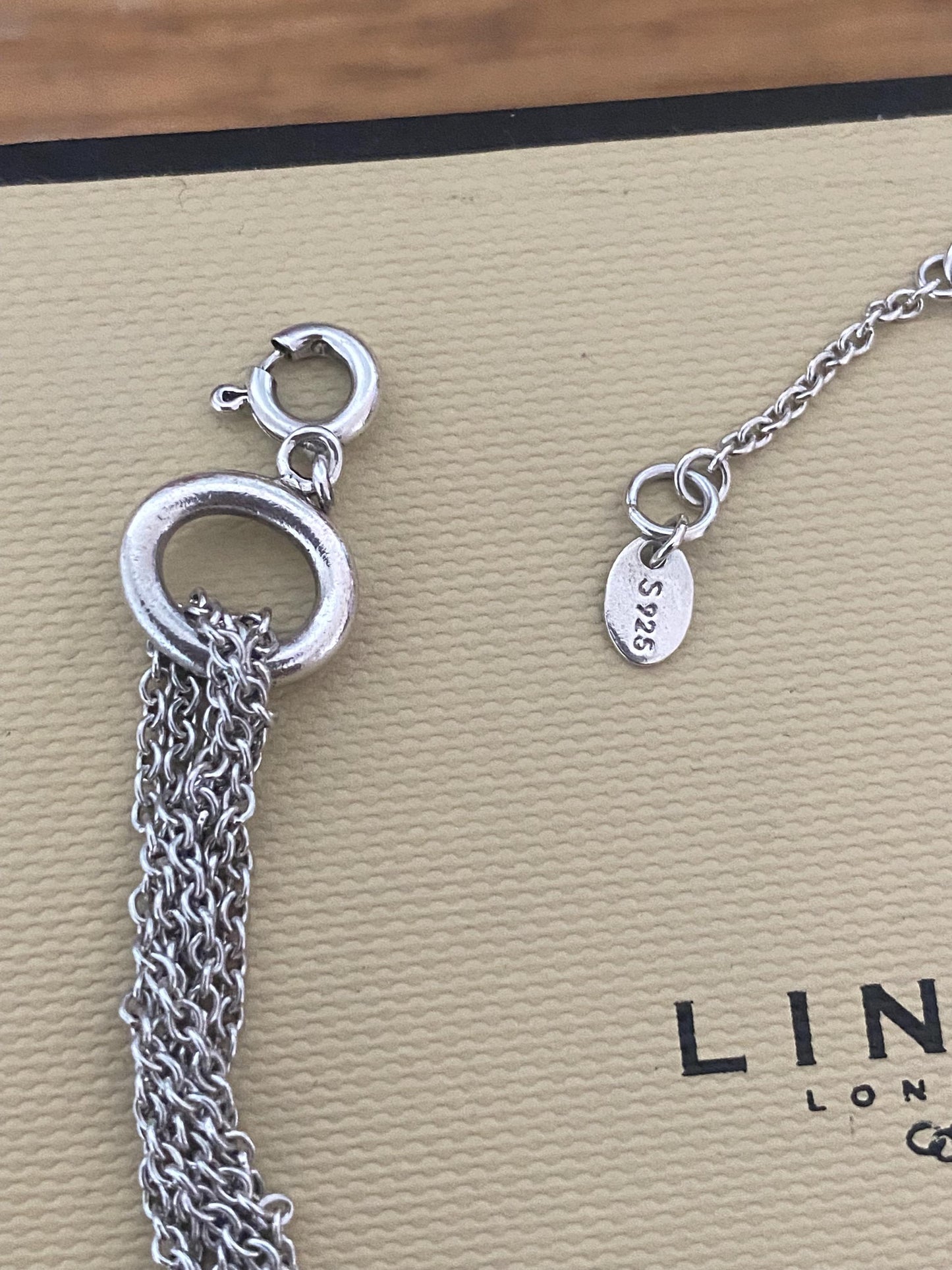 Genuine rare LINKS OF LONDON Signature Multi Chain Bracelet, sterling silver, with box