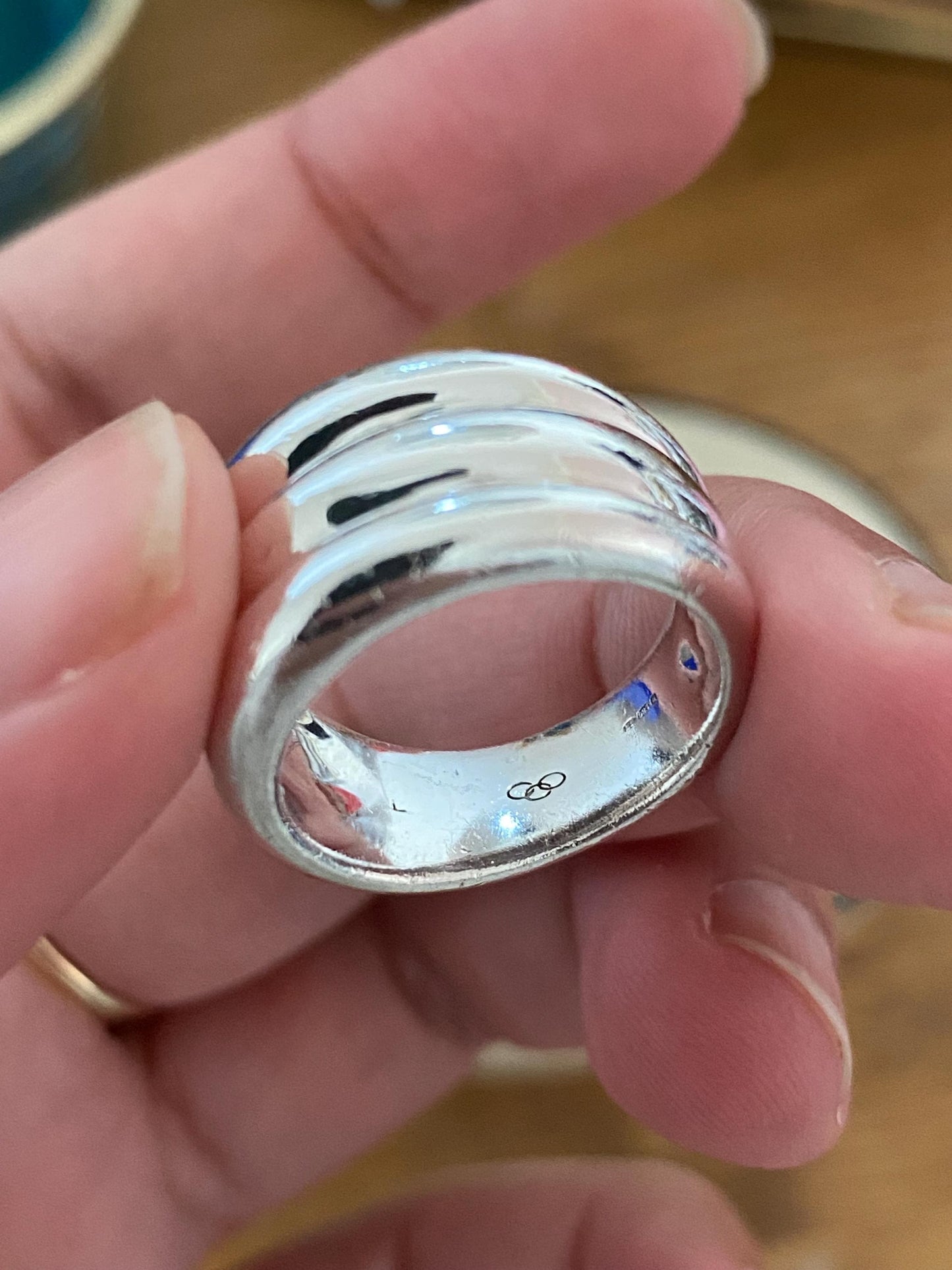 Links of London Hope Silver Triple Stack Ring, Size UK L, Genuine