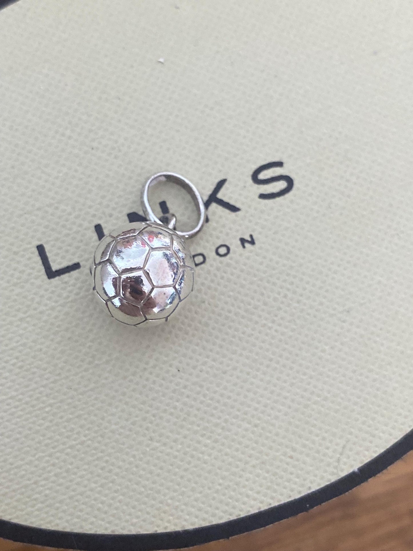 Fabulous Links of London Football Charm, Sterling Silver, genuine