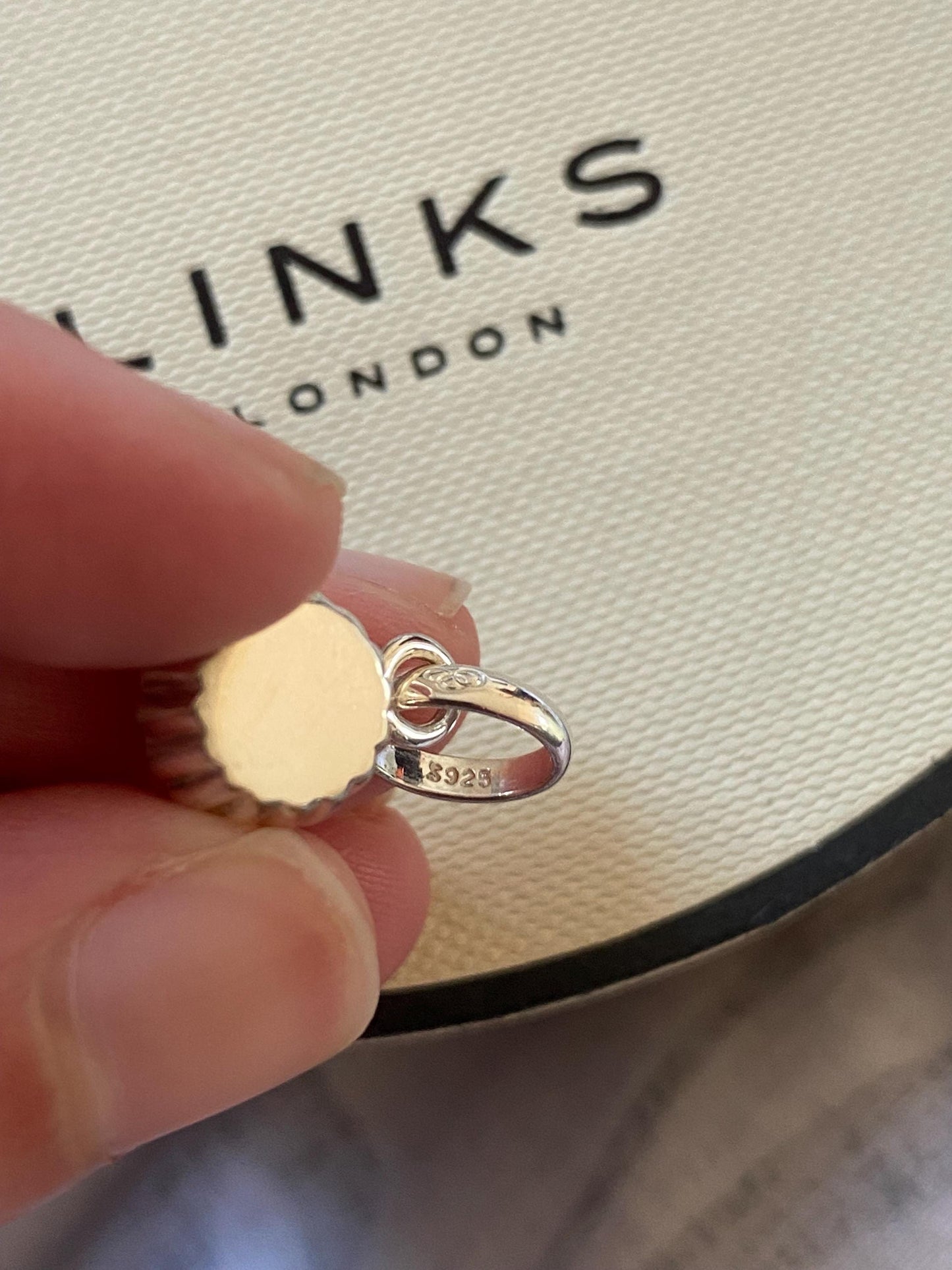 Cute genuine rare Links of London cupcake enamel and silver hallmarked charm