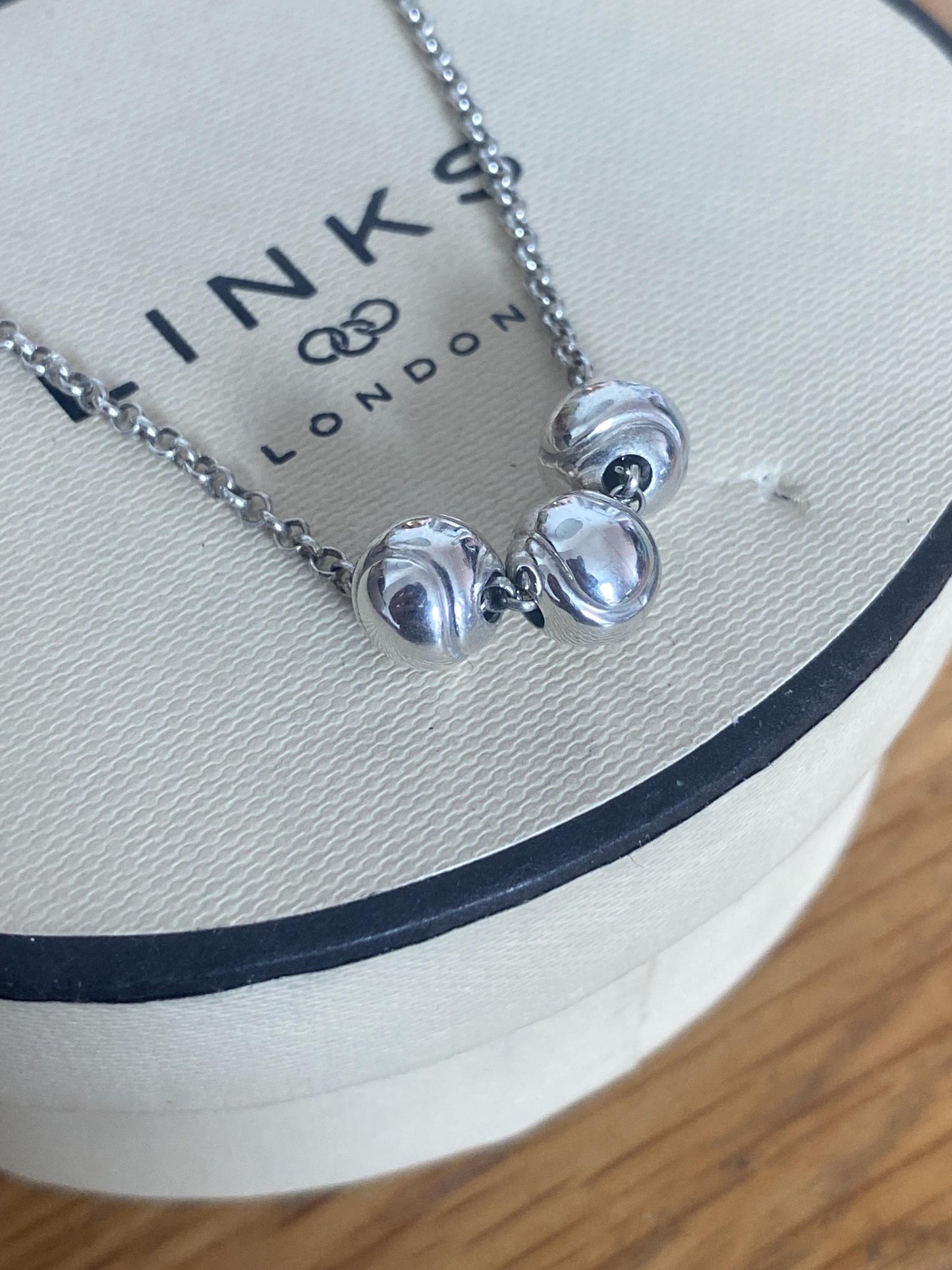 Genuine Links of London tennis ball Wimbledon Necklace, sterling silver