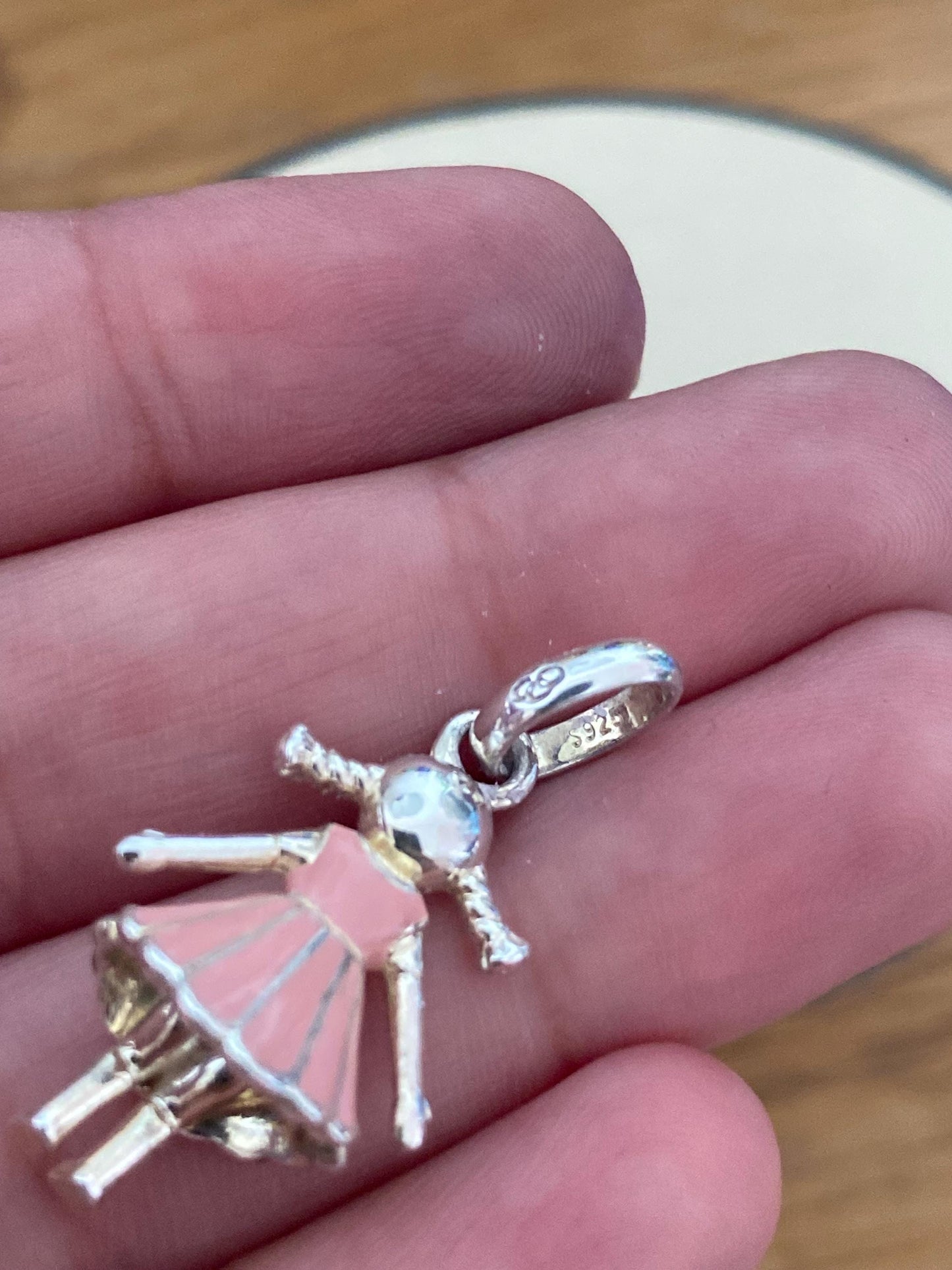 Genuine Links Of London Sterling Silver little girl with dress and moving legs charm, super cute!