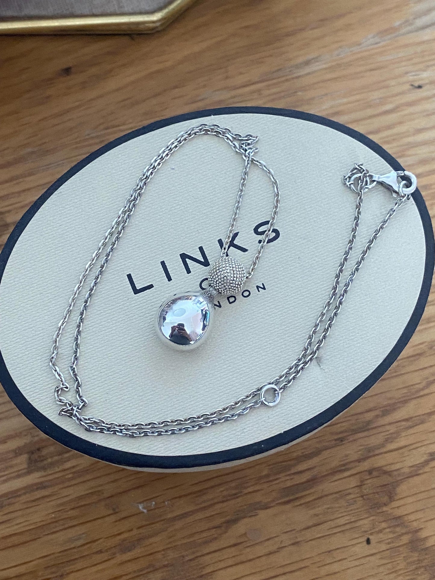 Genuine Links of London Masquerade Drop Necklace, Solid Sterling silver