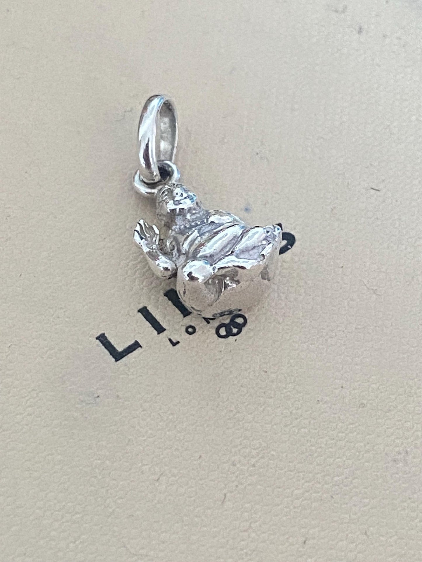 Genuine rare LINKS OF LONDON Laughing Buddha Charm, sterling silver