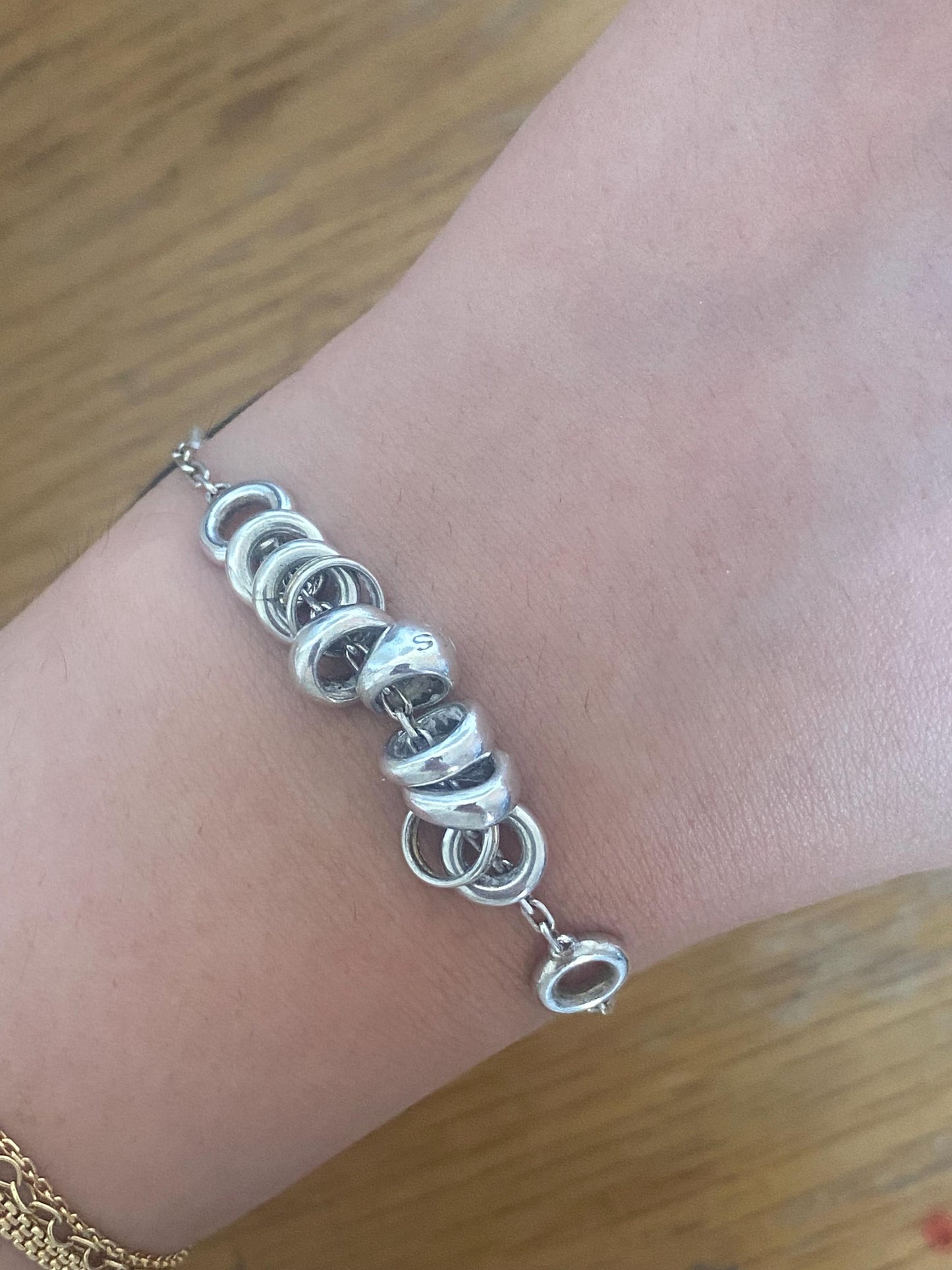 Lovely Links of London vintage rare sweetie bracelet, sterling silver, medium