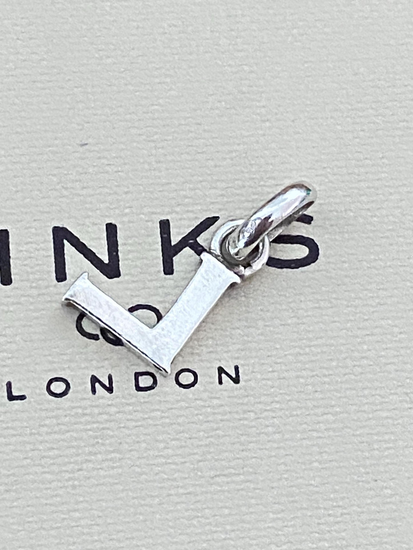 Genuine Links of London sterling silver letter ‘L’ charm