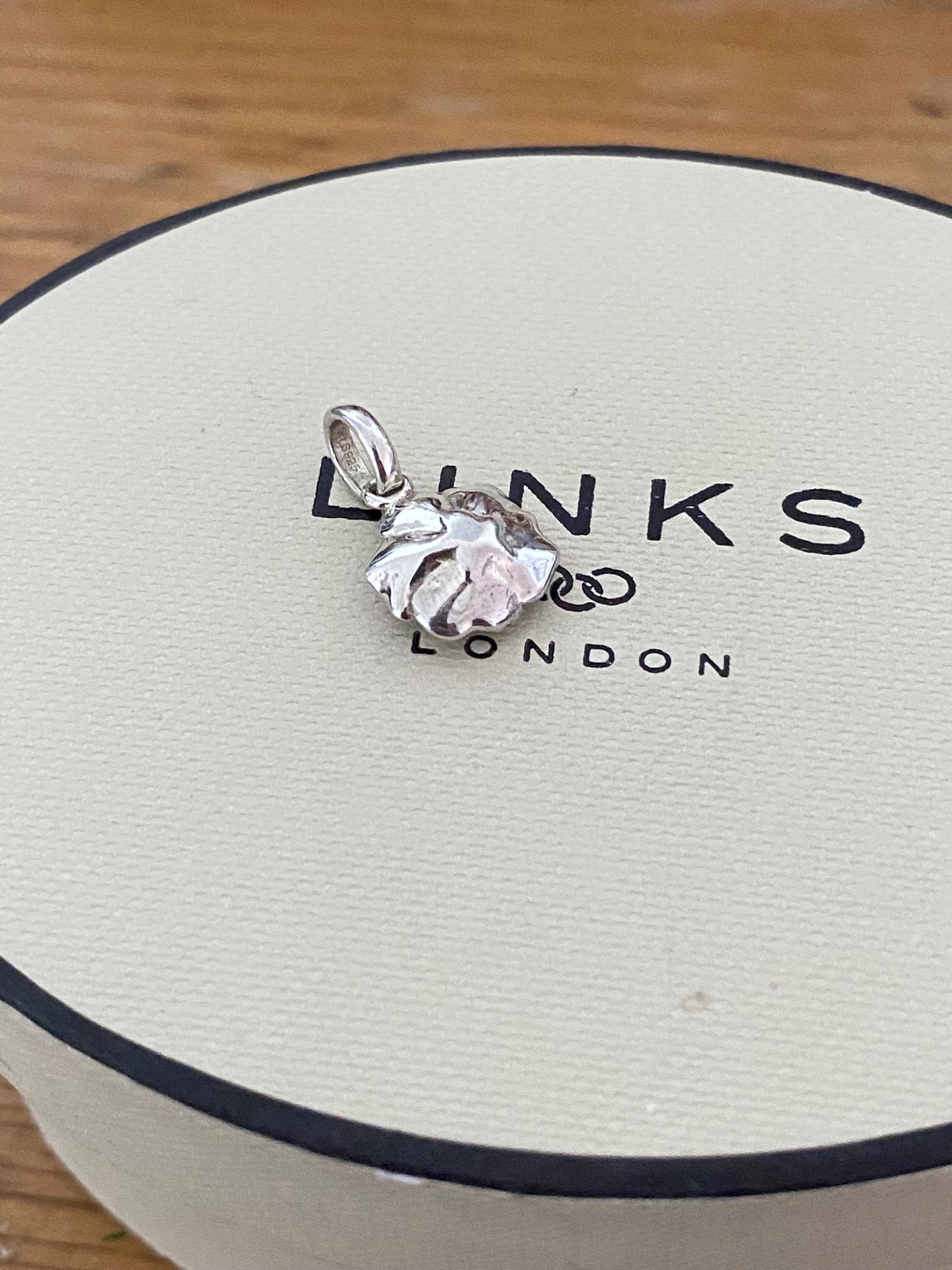 Gorgeous Links of London Rose Charm, Sterling Silver, Hallmarked, Fantastic Condition, Genuine