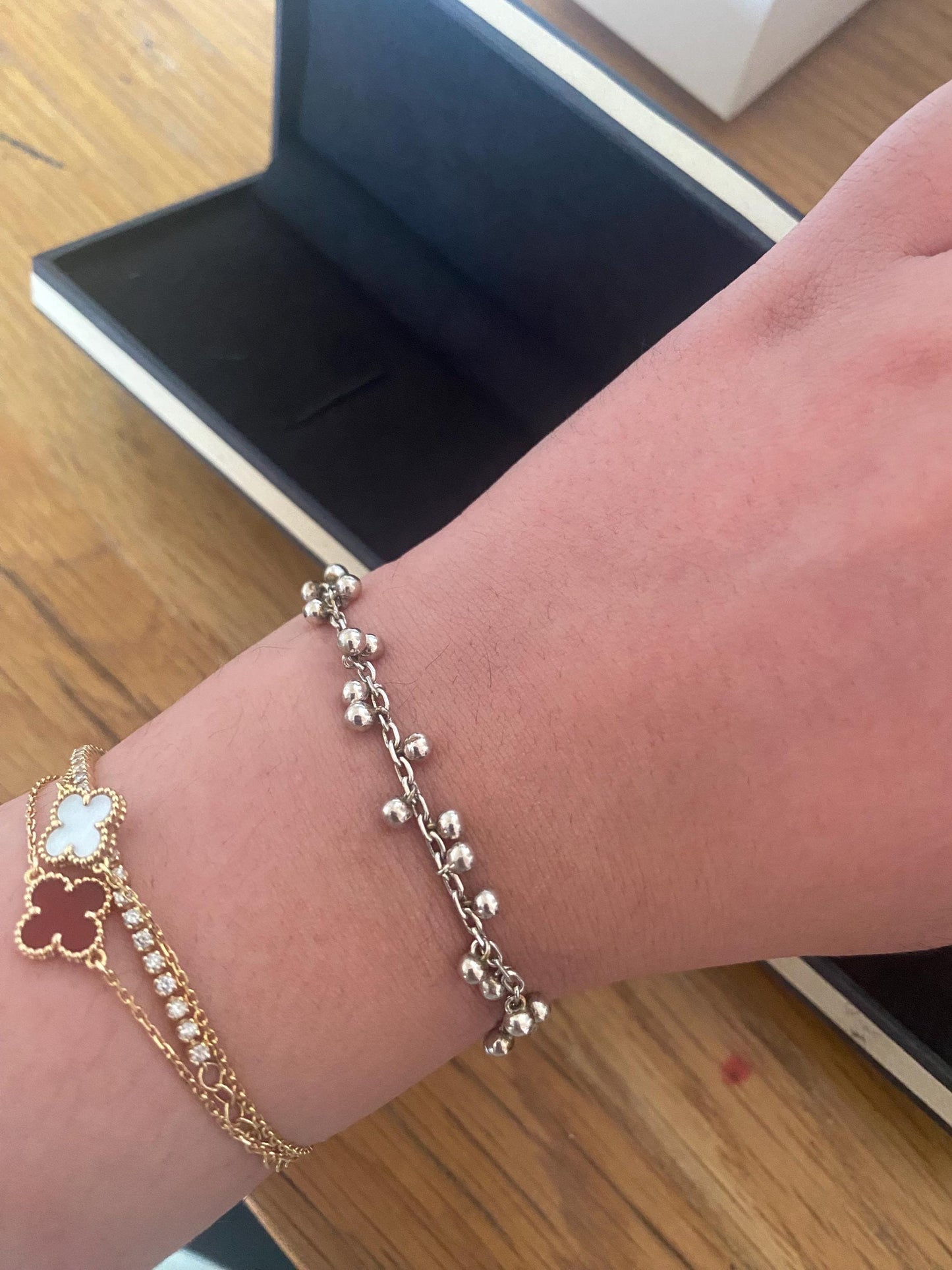 Rare Genuine LINKS OF LONDON Hallmarked Silver Ball Bracelet With Box
