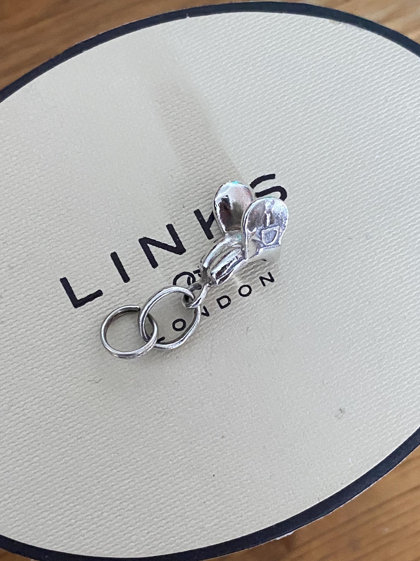 Genuine Links Of London Sterling Silver saddle Charm Vintage, Assay hallmarked