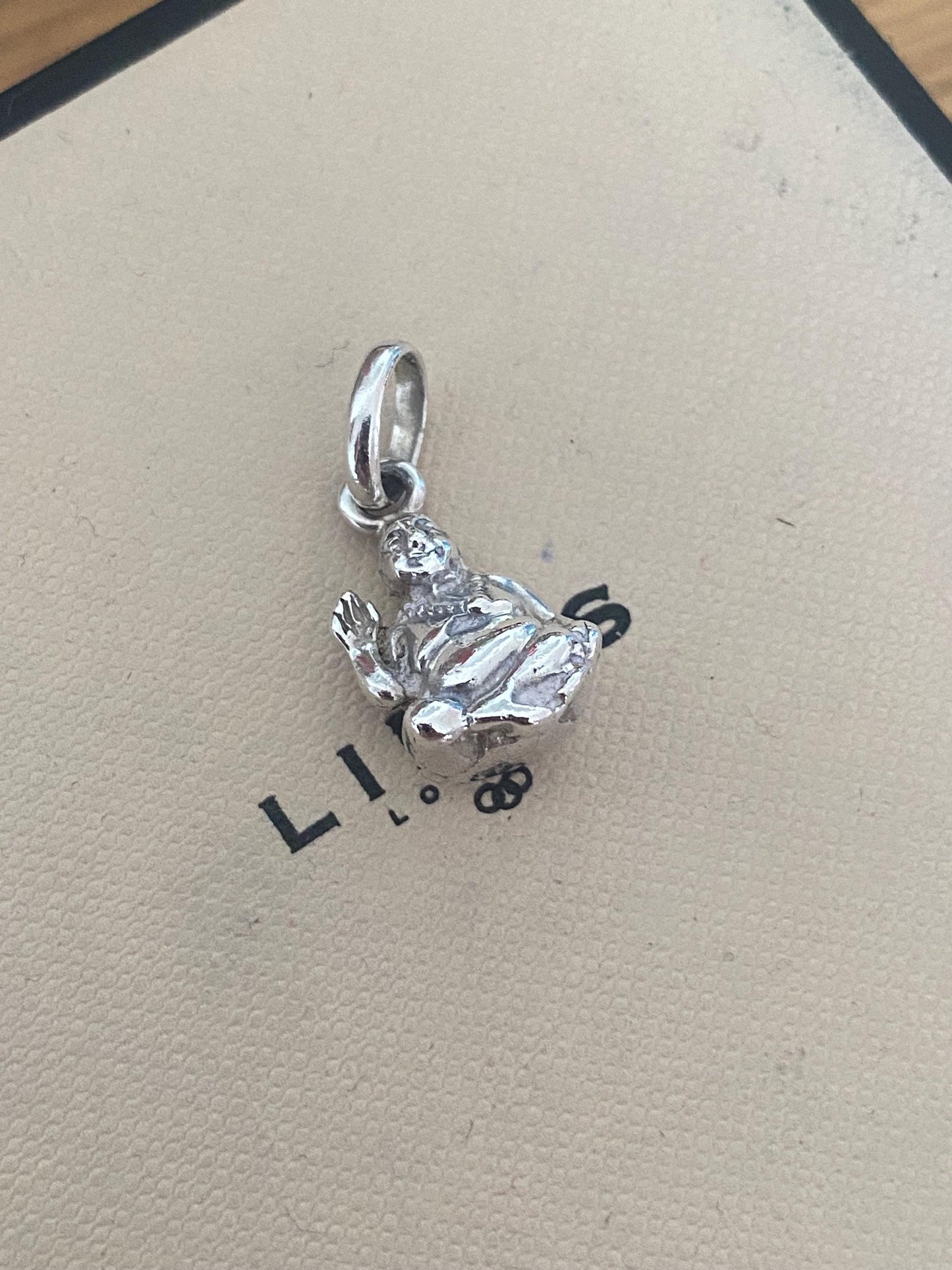 Genuine rare LINKS OF LONDON Laughing Buddha Charm, sterling silver