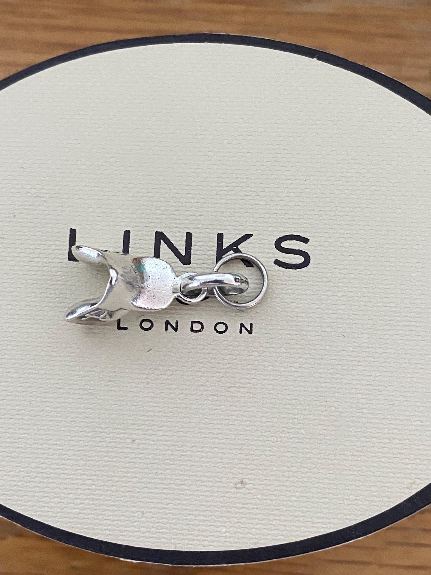 Genuine Links Of London Sterling Silver saddle Charm Vintage, Assay hallmarked