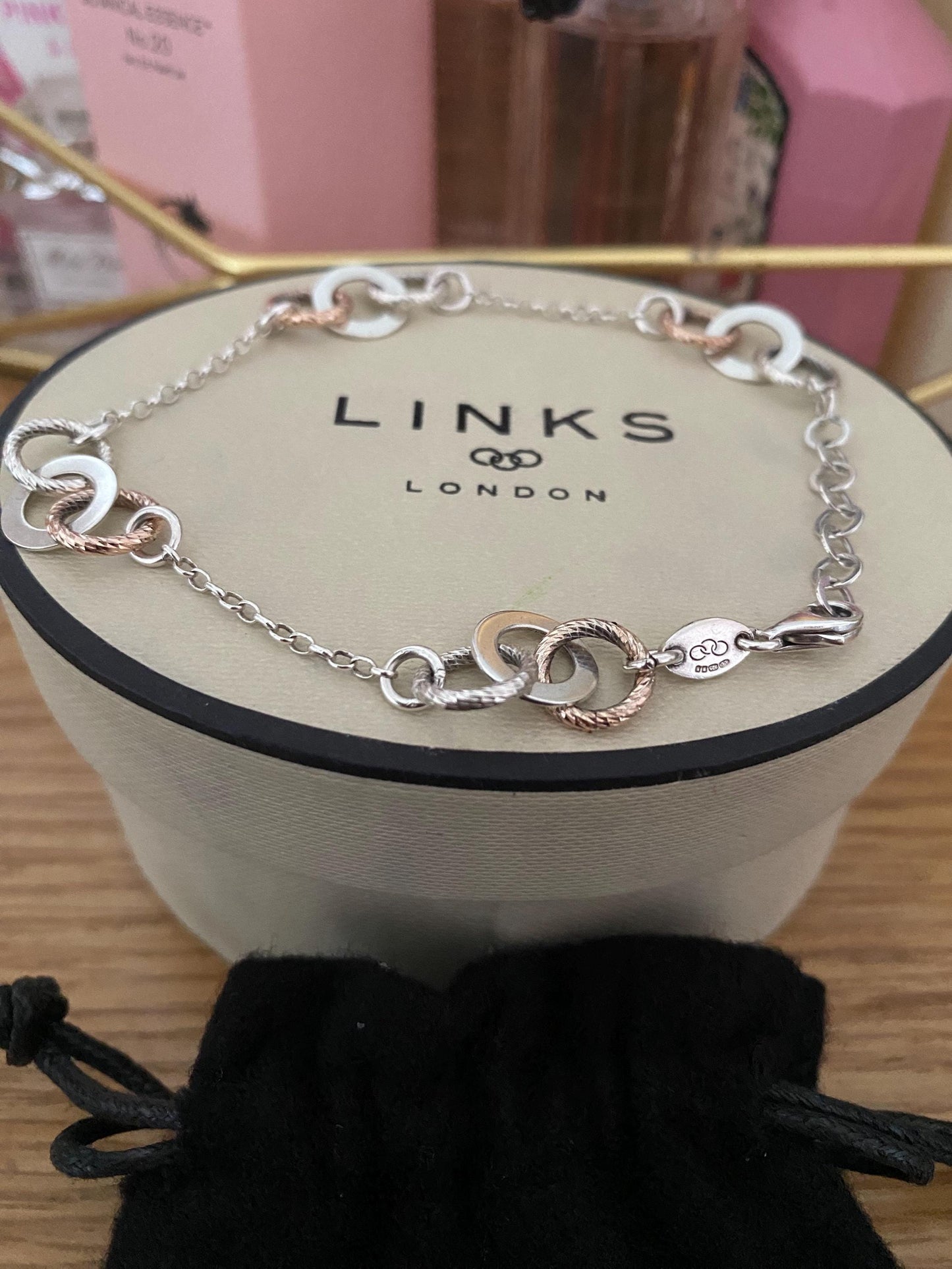 Rare beautiful Links of London aroura bracelet, sterling silver, genuine
