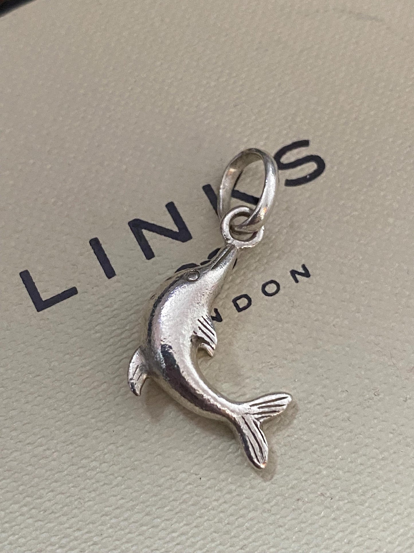 cute genuine rare Links of London sterling silver dolphin hallmarked charm