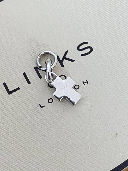 Very rare Links of London cross charm sterling silver, lovely vintage condition, genuine