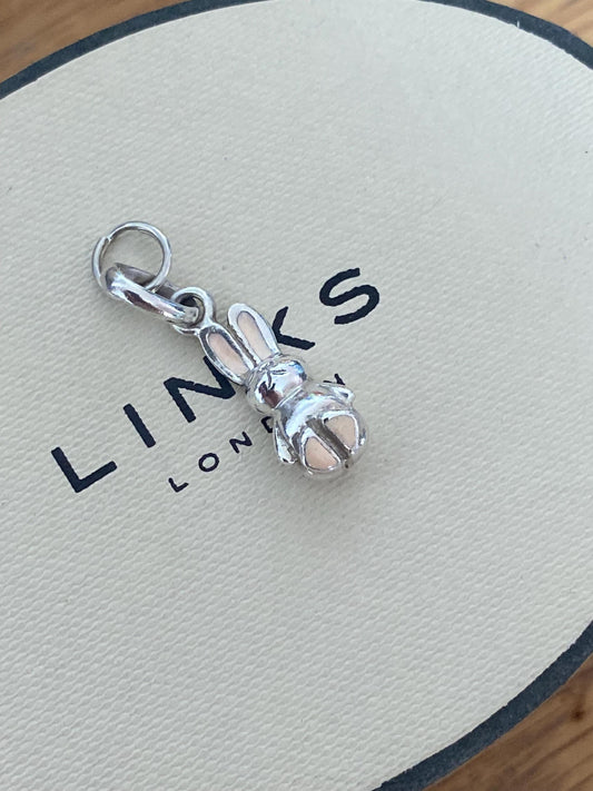Genuine Links Of London Sterling Silver bunny Vintage charm, super cute!