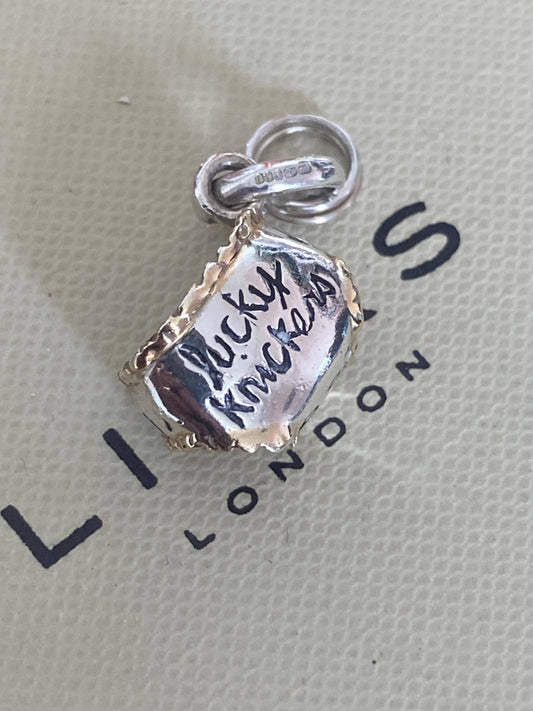 Links of London 'Lucky Knickers' Charm, Sterling Silver, 18k Gold Vermeil Detail, genuine