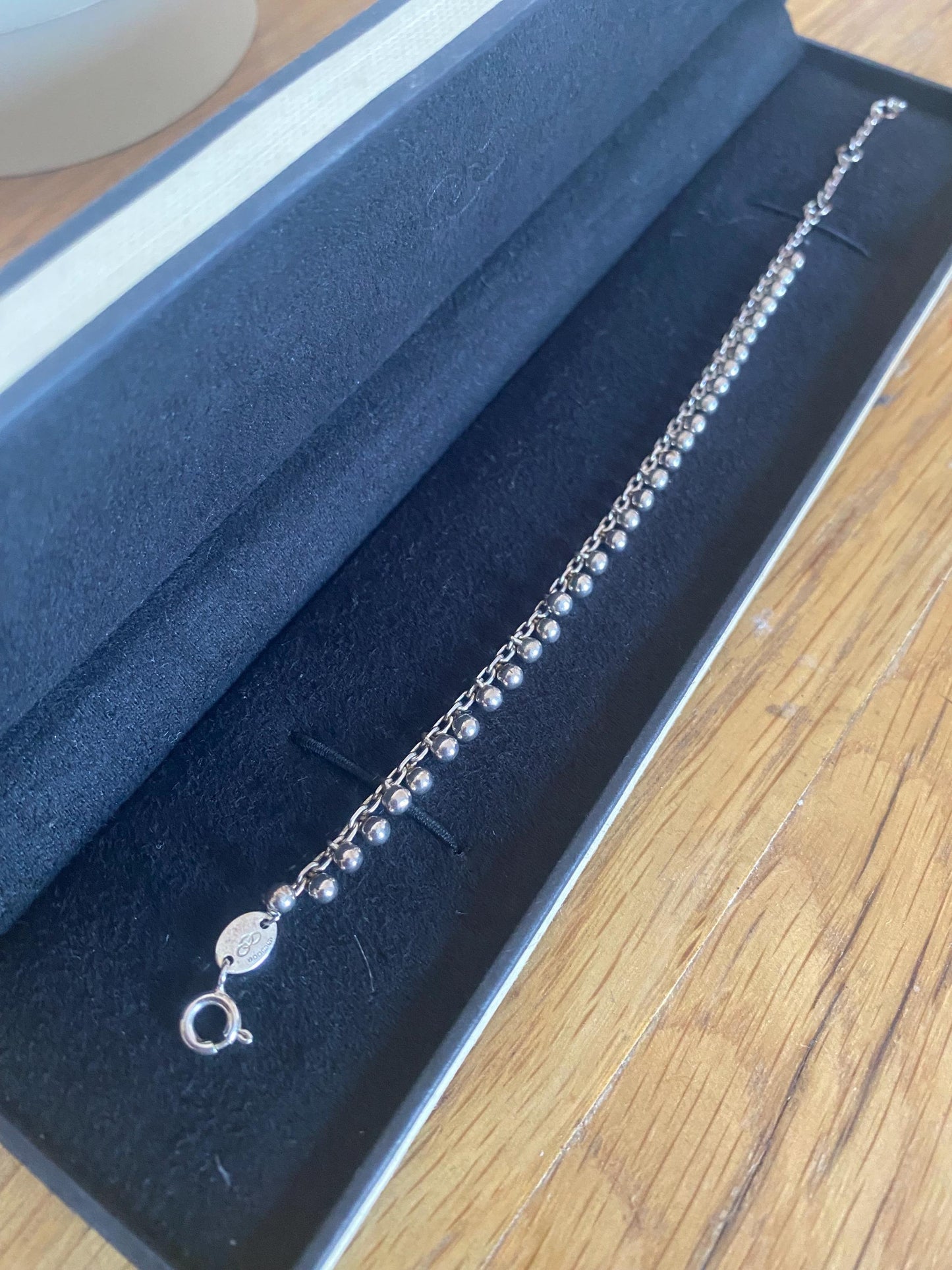 Rare Genuine LINKS OF LONDON Hallmarked Silver Ball Bracelet With Box