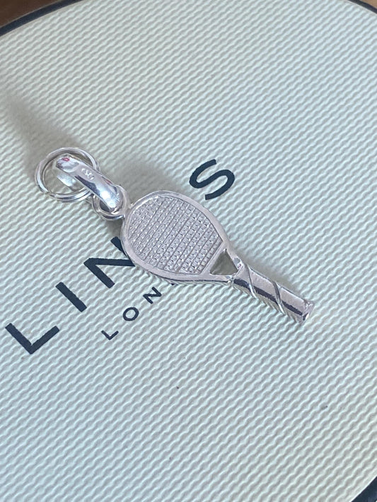 Genuine Links of London Wimbledon Tennis Racket Charm, sterling silver