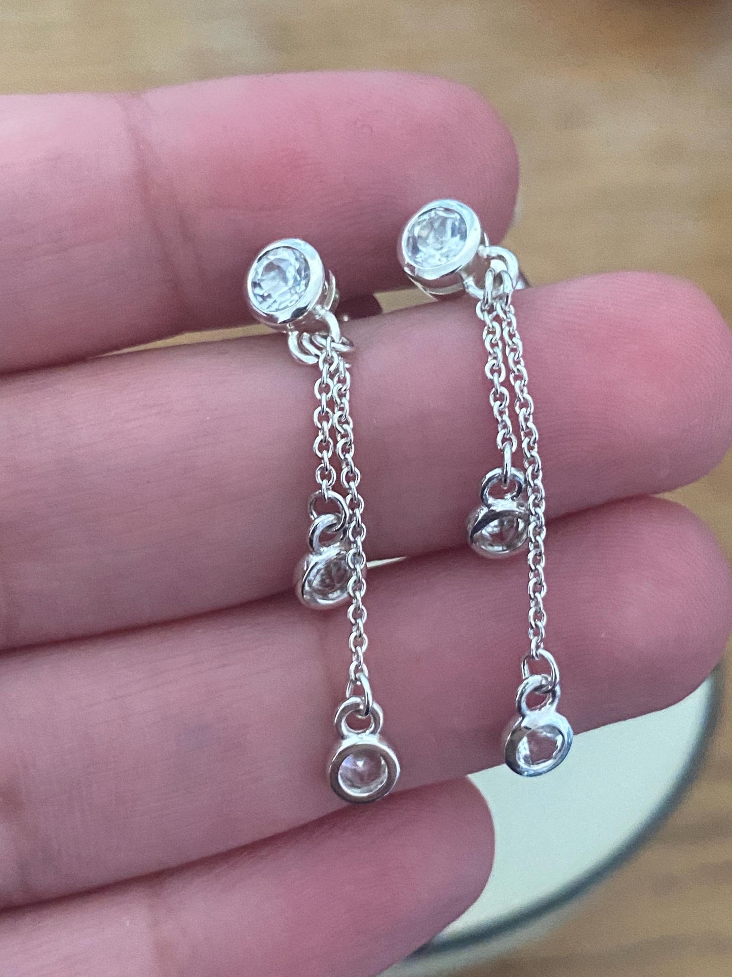 New Links Of London Genuine topaz drop Earrings, sterling silver