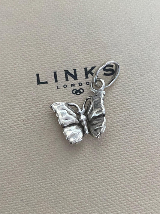 cute genuine rare Links of London sterling silver butterfly charm
