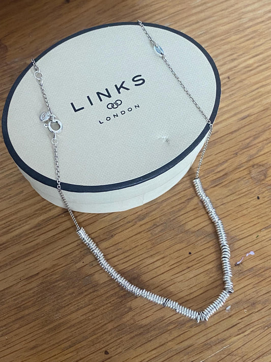 Gorgeous Links of London Sweetie XS Necklace, Sterling Silver, Assay Hallmarked
