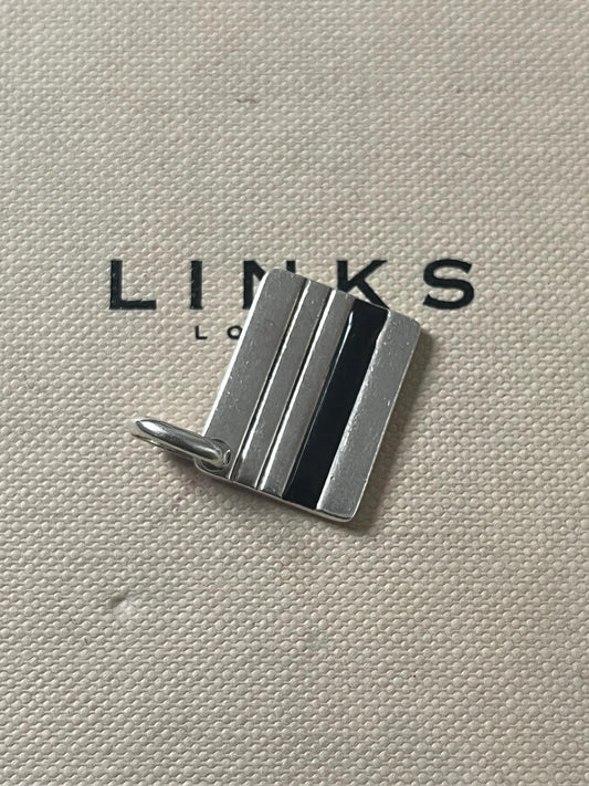 cute genuine rare Links of London sterling silver big slender credit card hallmarked charm