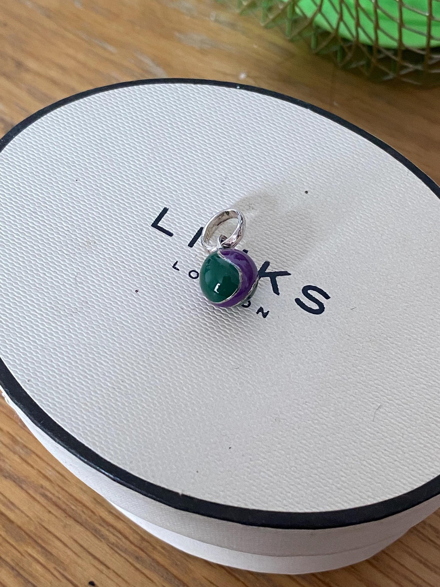 Genuine Links of London Wimbledon Tennis ball Charm, sterling silver