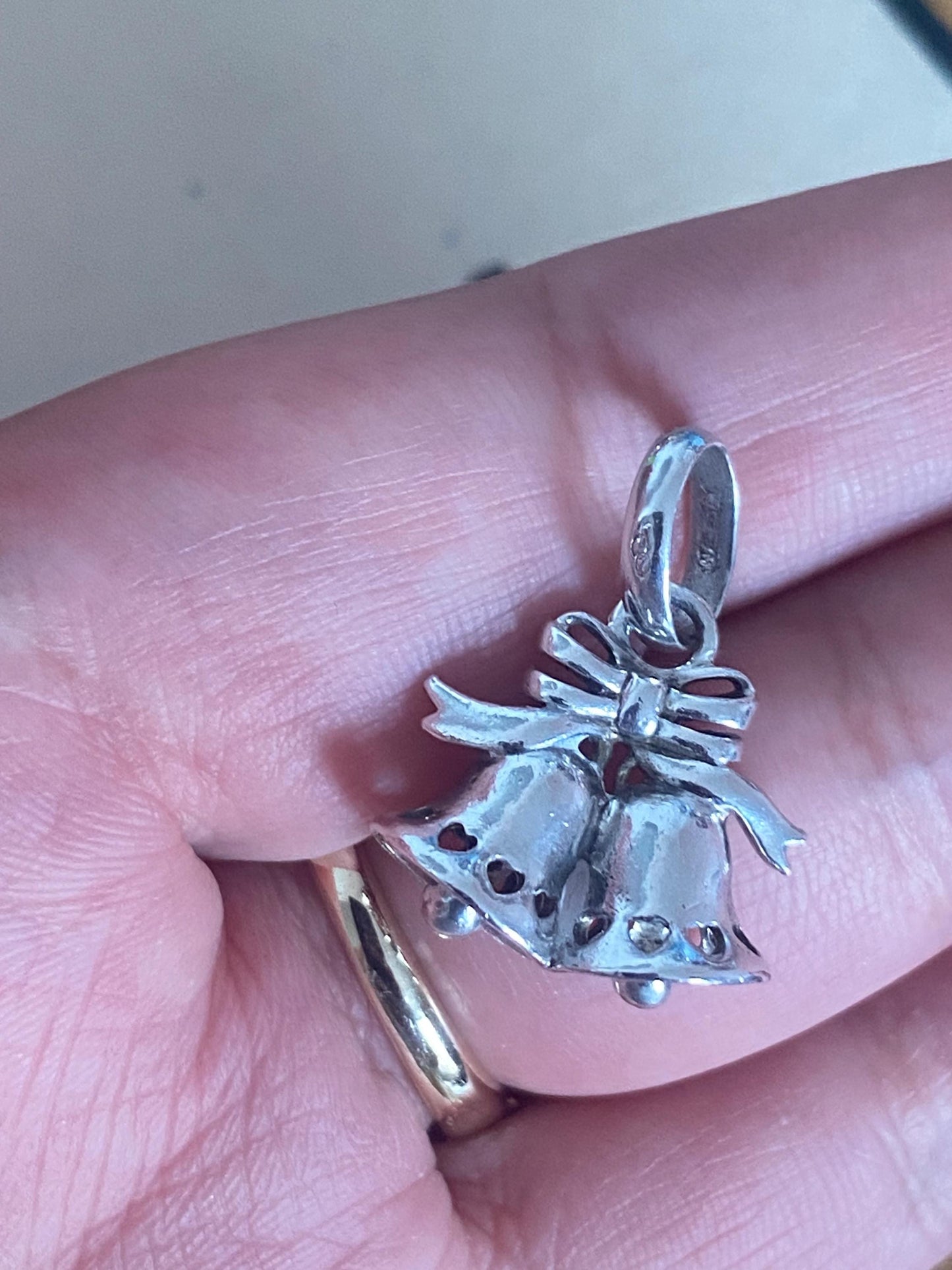 Rare gorgeous Links of London Wedding Bells Charm, Sterling Silver, assay Hallmarked