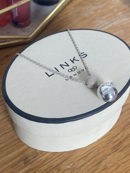 Genuine Links of London Masquerade Drop Necklace, Solid Sterling silver