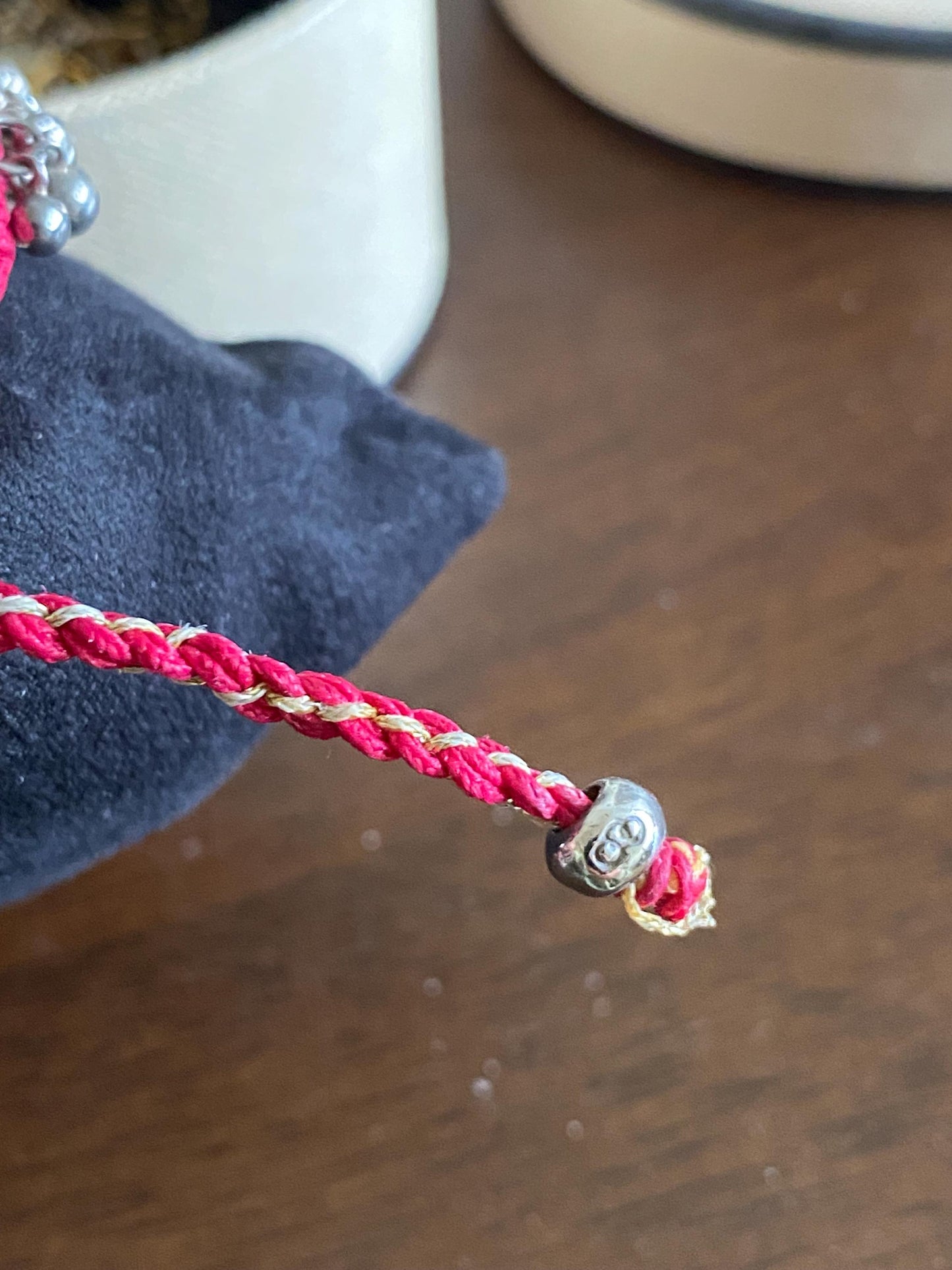 Rare Links of London Effervescence Friendship Bracelet in hot pink and gold, Sterling Silver, Assay Hallmarked