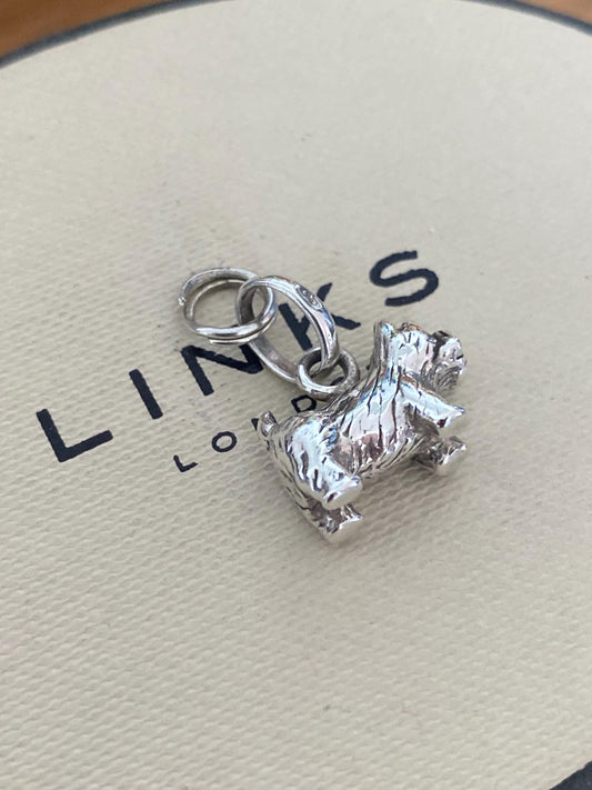 Gorgeous Links of London Scottie dog Charm, Sterling Silver, Hallmarked, Fantastic Condition, Genuine