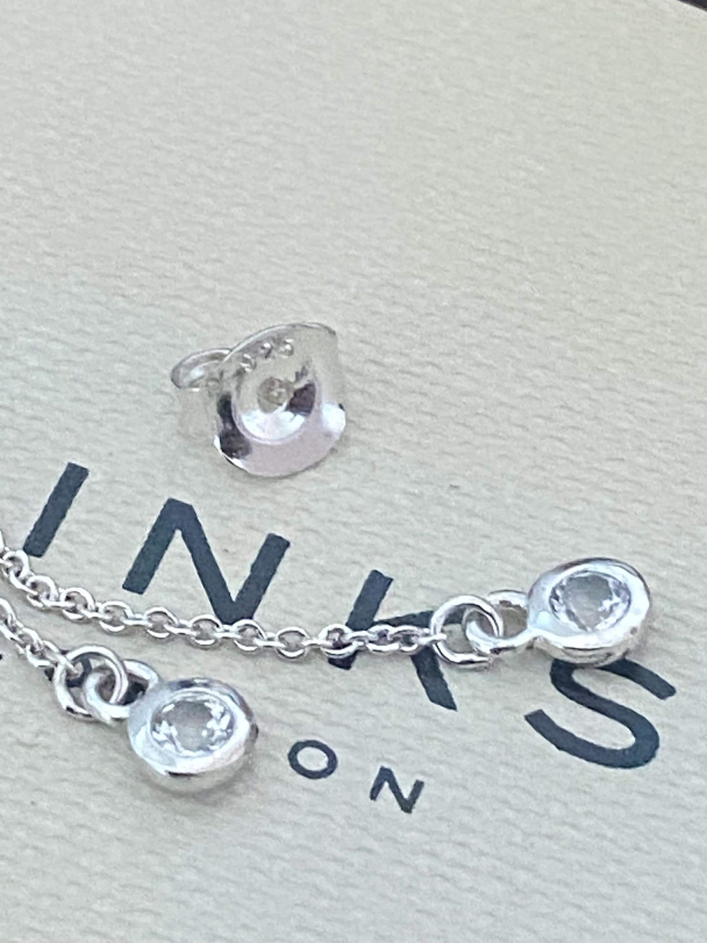 New Links Of London Genuine topaz drop Earrings, sterling silver