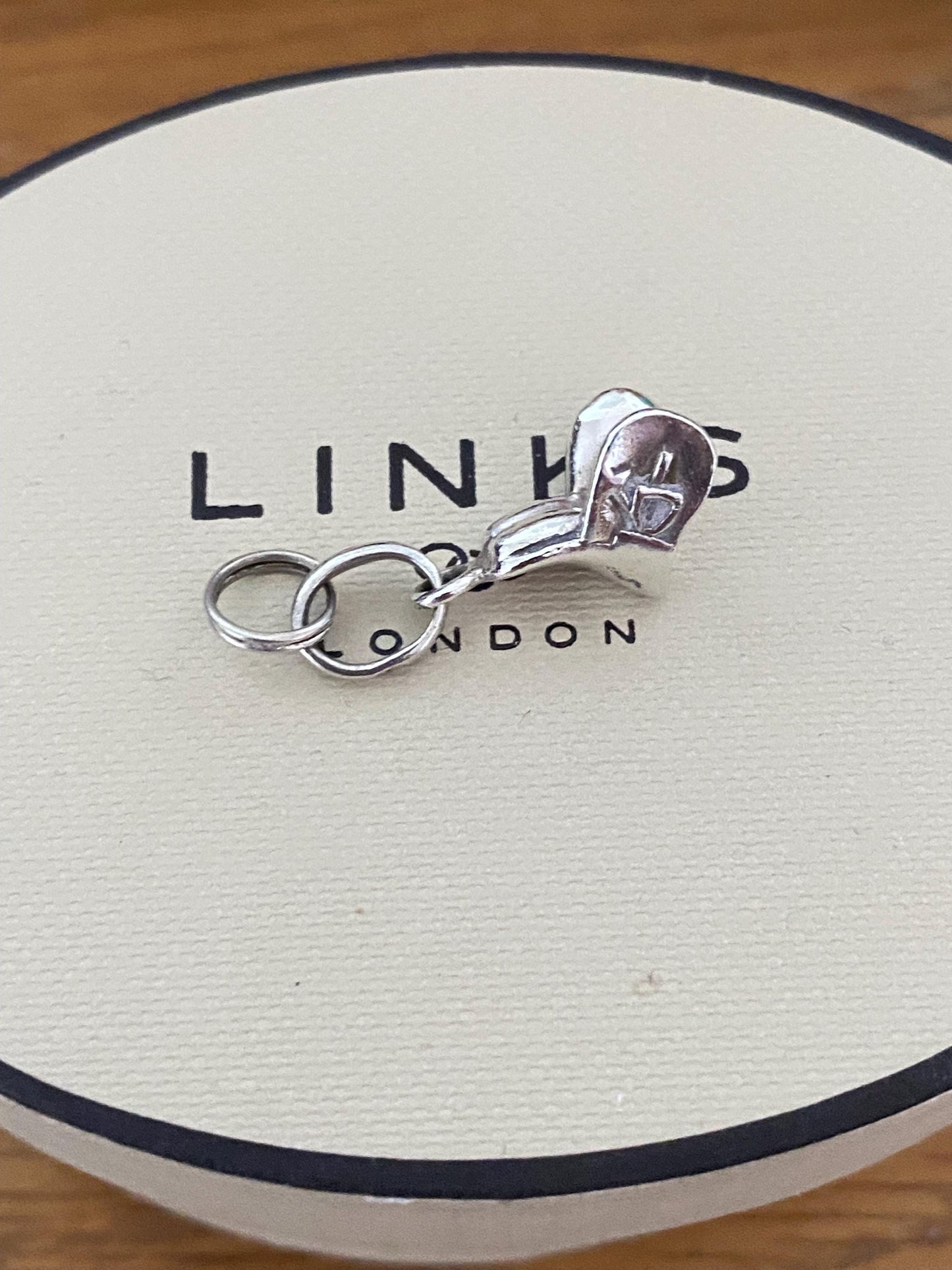 Genuine Links Of London Sterling Silver saddle Charm Vintage, Assay hallmarked