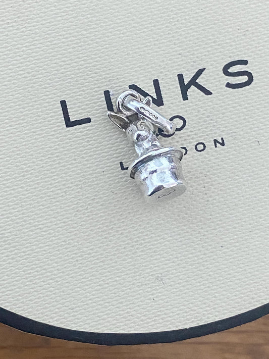Lovely rare Links of London rabbit in a hat charm, sterling silver, hallmarked