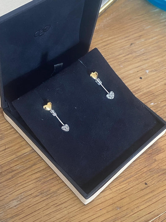 Stunning and very Rare Links of London Sapphire Lovestruck Drop Earrings, Sterling Silver, Hallmarked, Stamped, Boxed