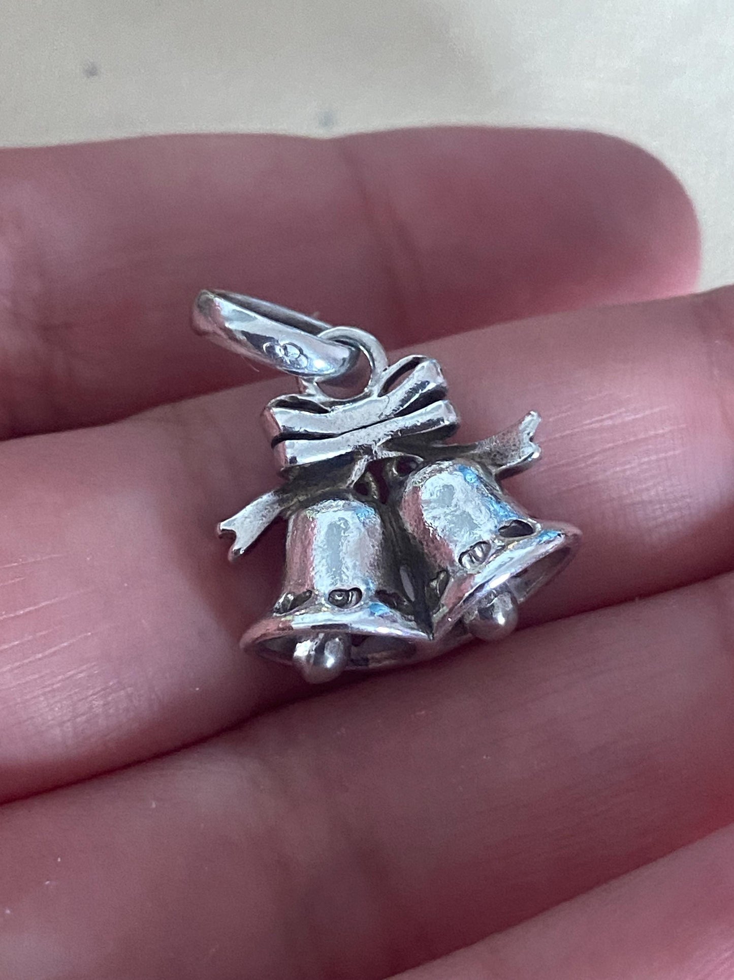 Rare gorgeous Links of London Wedding Bells Charm, Sterling Silver, assay Hallmarked