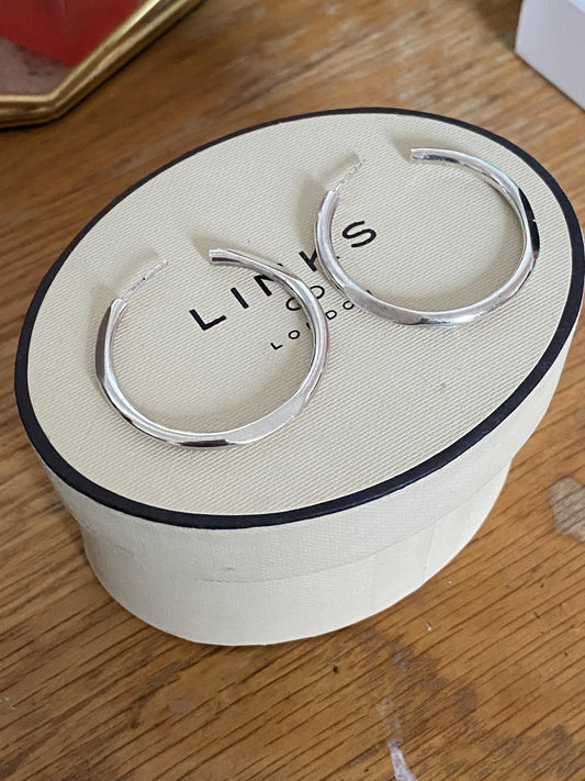 Links Of London Genuine hoop Earrings, sterling silver, vintage