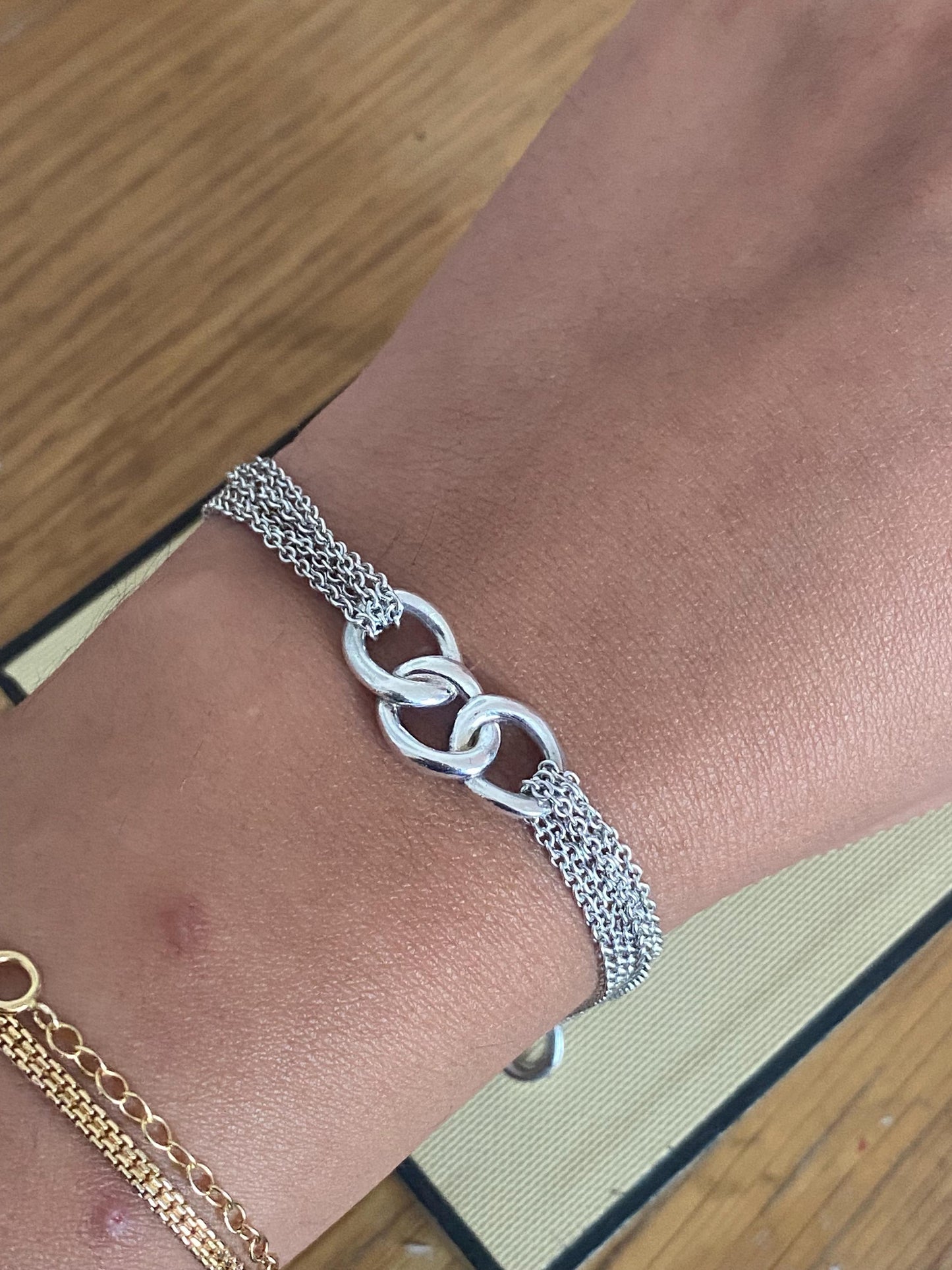 Genuine rare LINKS OF LONDON Signature Multi Chain Bracelet, sterling silver, with box