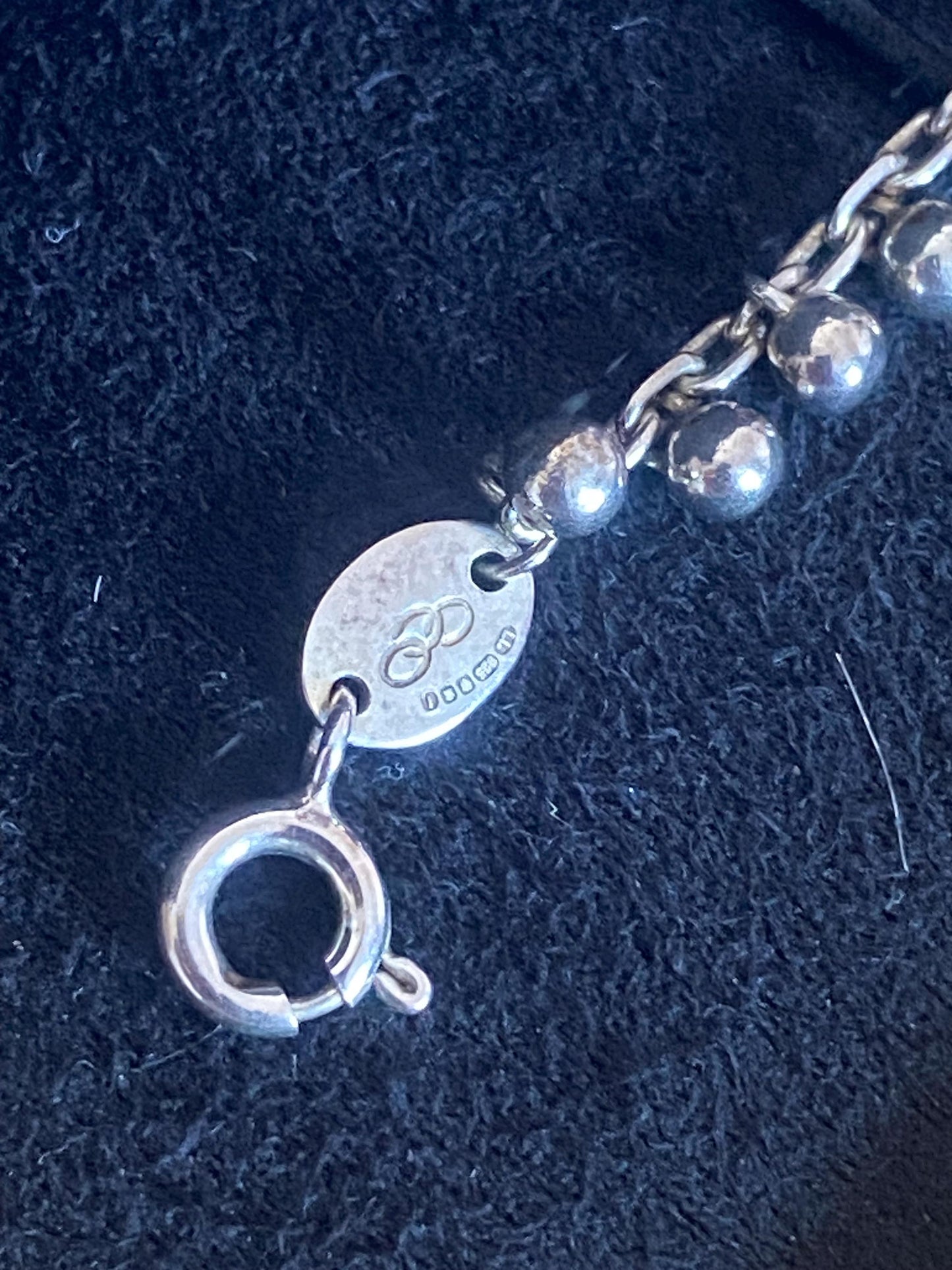 Rare Genuine LINKS OF LONDON Hallmarked Silver Ball Bracelet With Box
