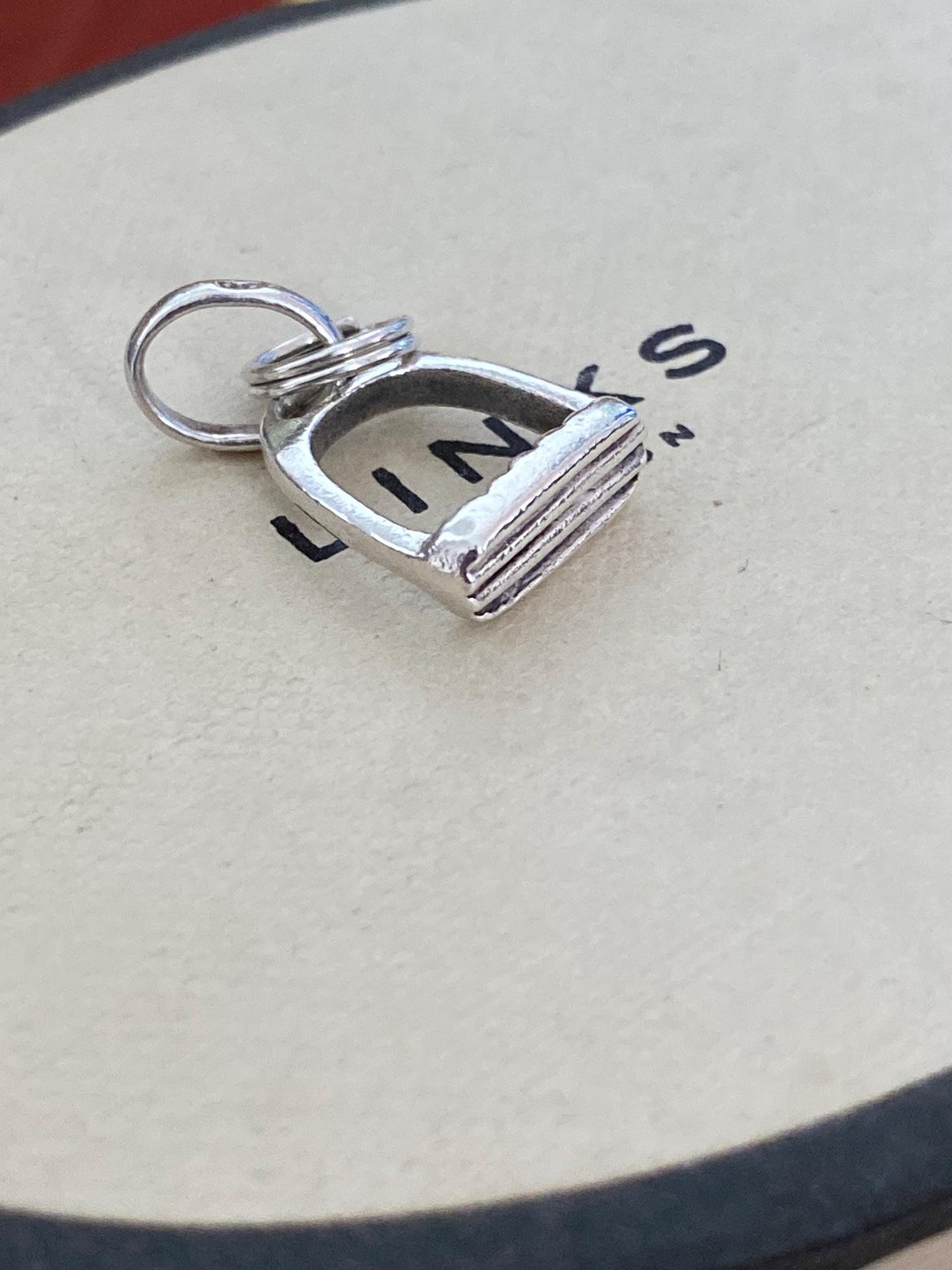 Beautiful genuine hallmarked Links of London sterling silver riding stirrup charm, vintage