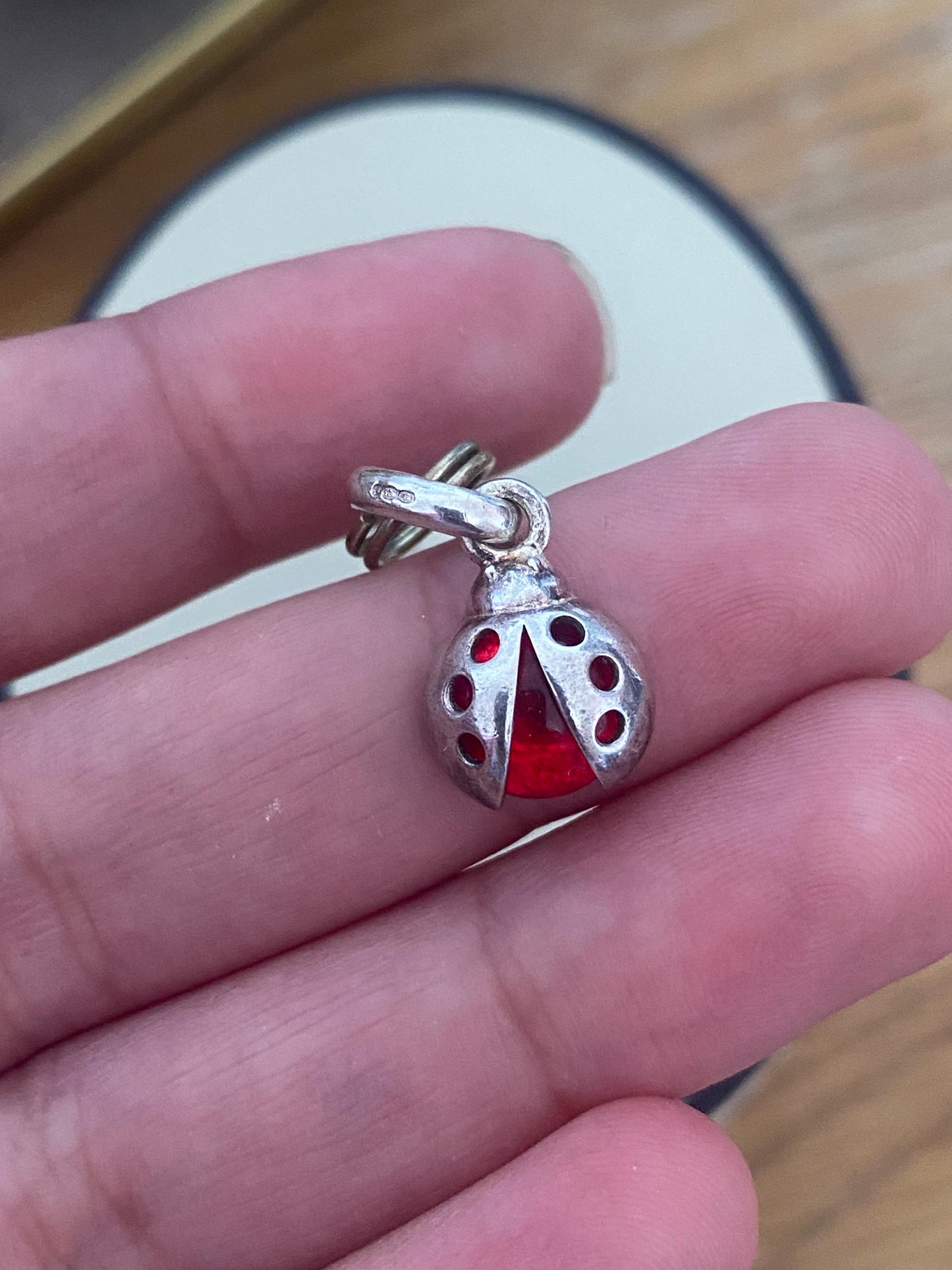 Gorgeous Links of London Lucky Ladybird Charm, Sterling Silver and Glass, genuine