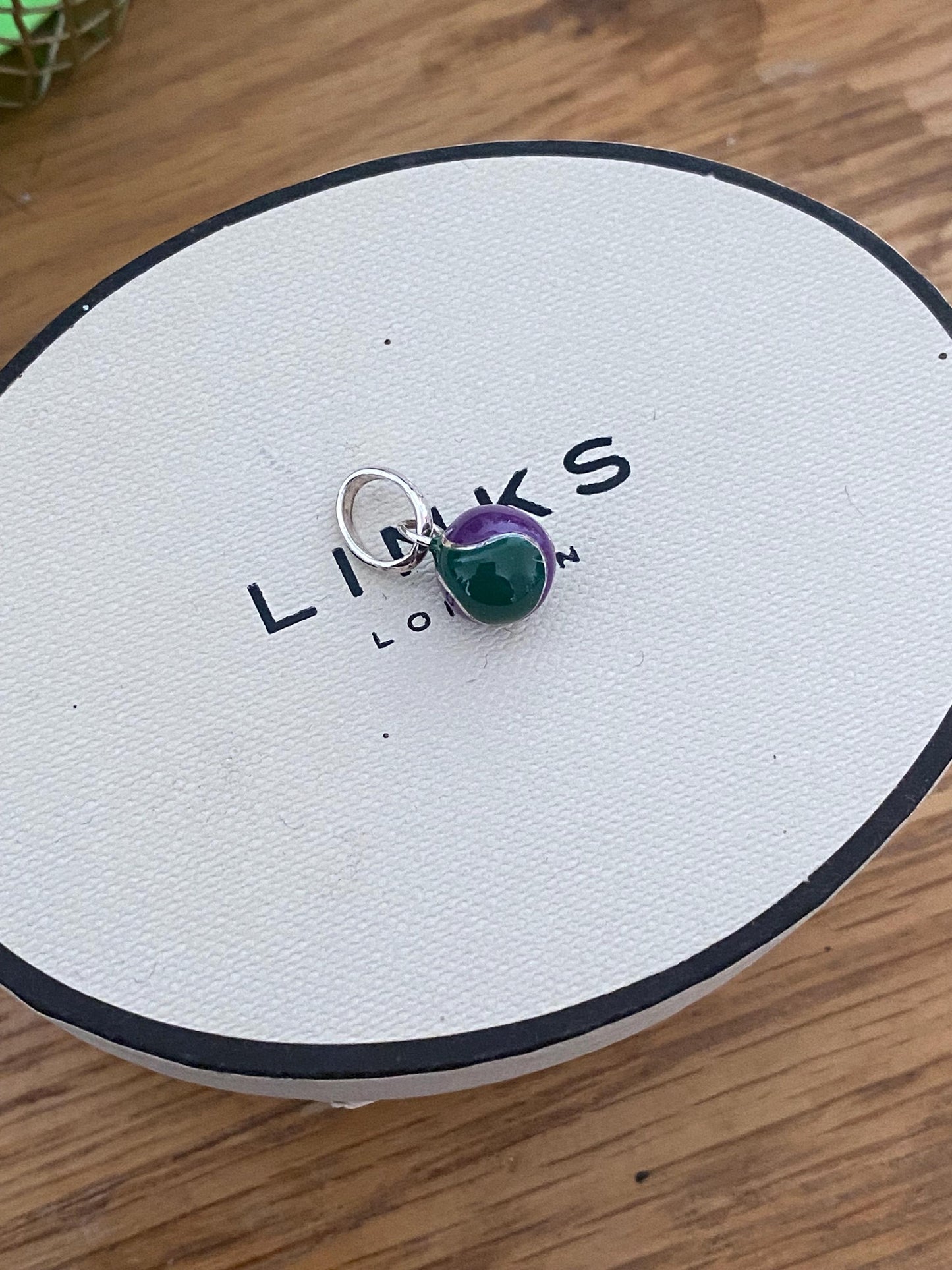 Genuine Links of London Wimbledon Tennis ball Charm, sterling silver