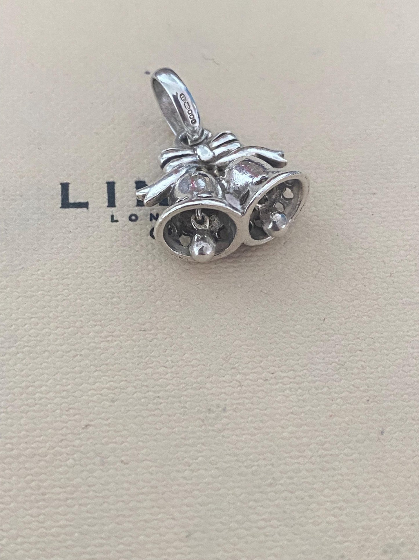 Rare gorgeous Links of London Wedding Bells Charm, Sterling Silver, assay Hallmarked